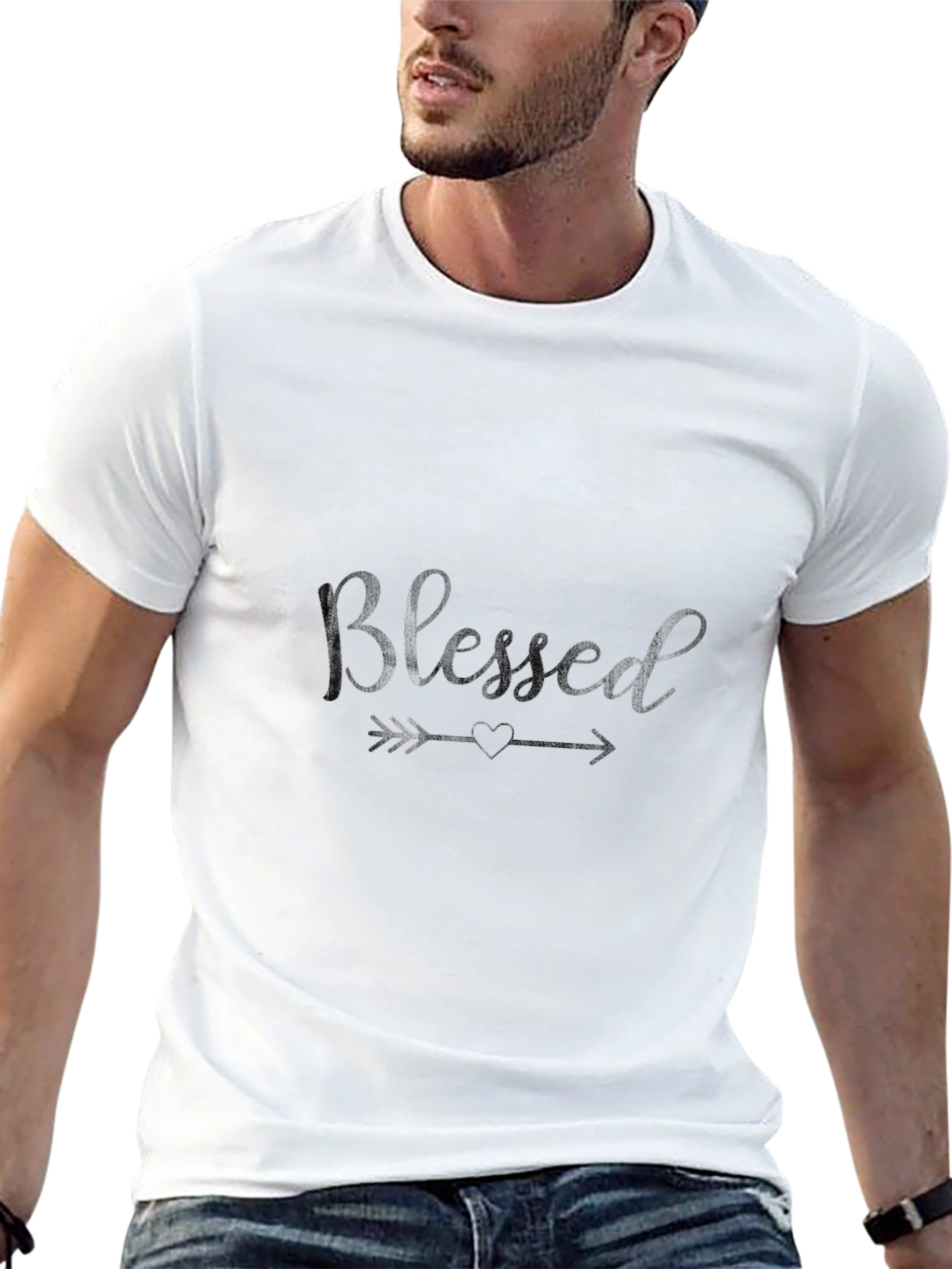 Black Blessed Graphic T-Shirt - Stylish and Comfortable view 13