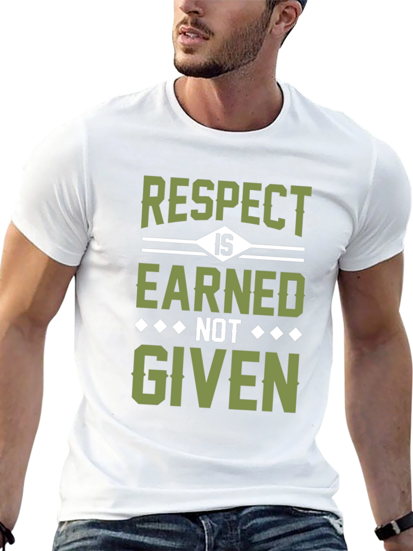 Black Respect is Earned T-Shirt view 13