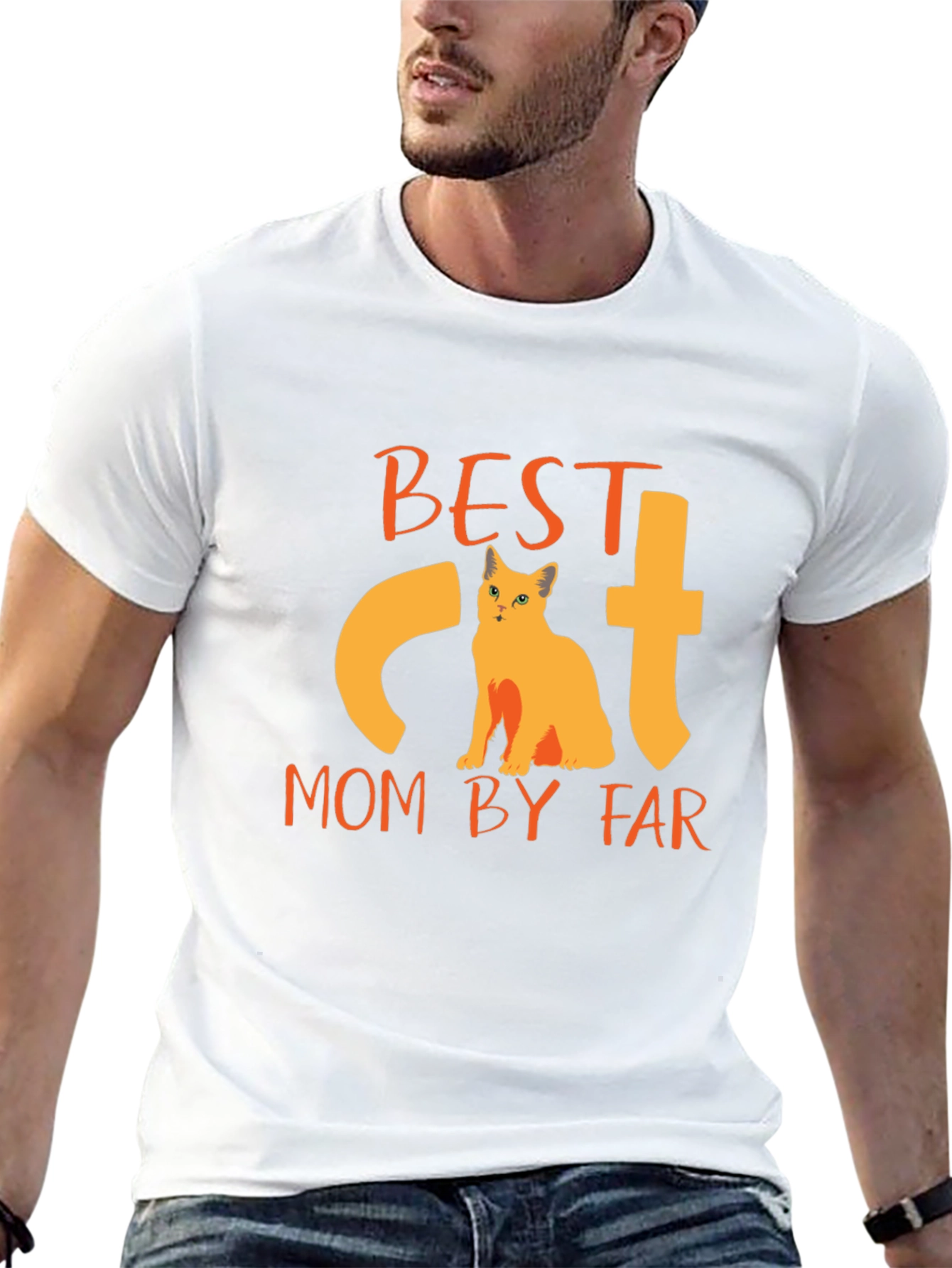 Black Best Cat Mom T-Shirt - Novelty Graphic Tee view 13