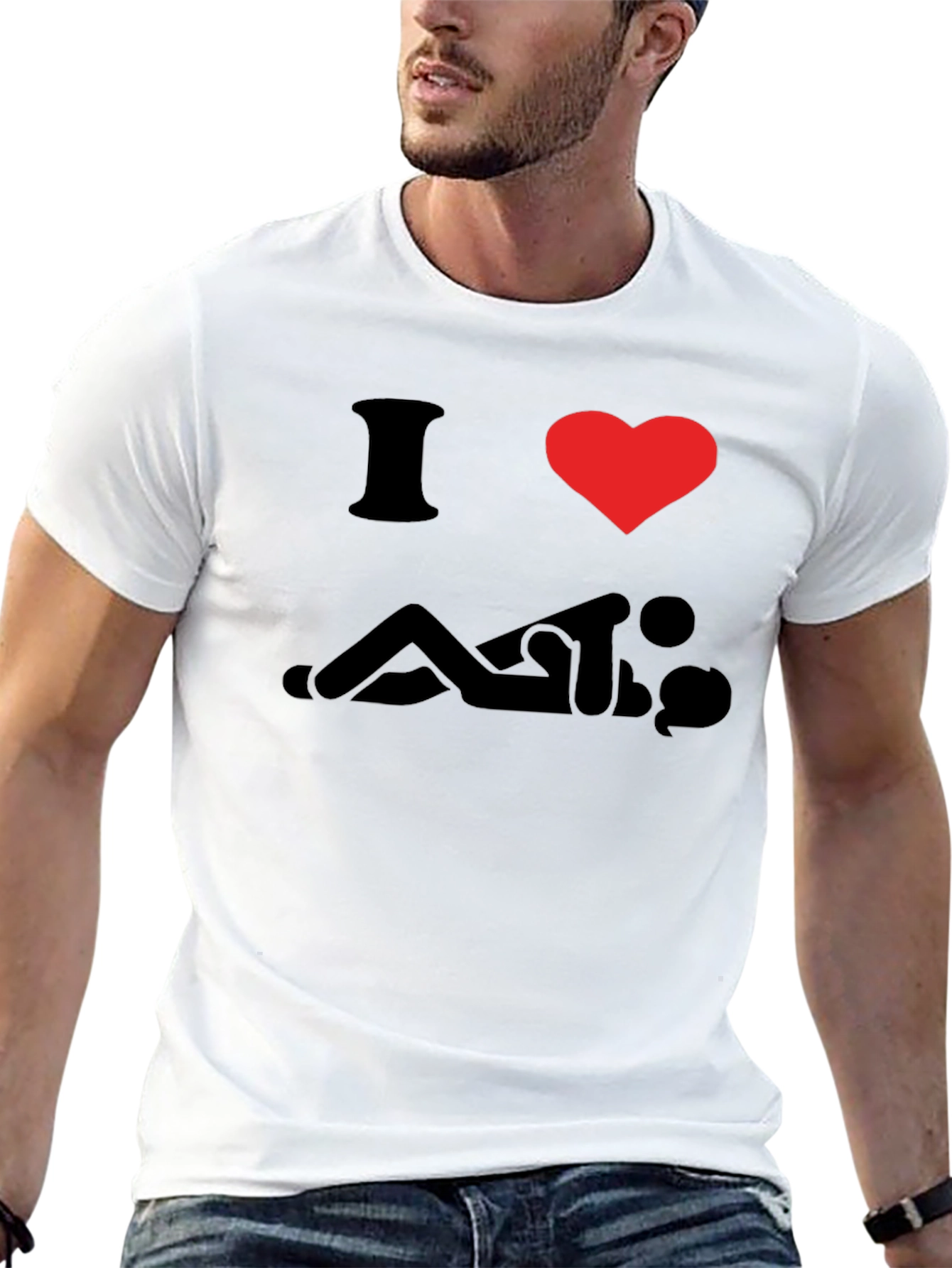 Black I Love Sex T-Shirt - Funny Graphic Tee view 13