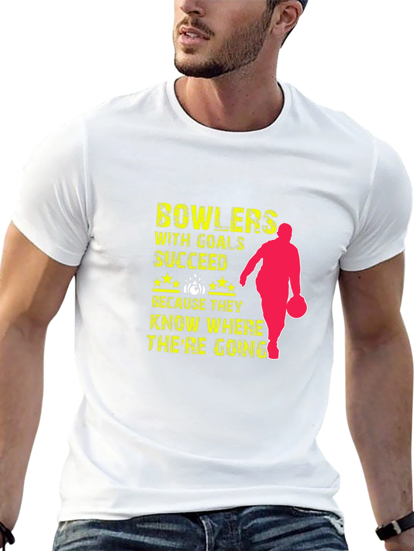 Black Bowlers Succeed T-Shirt - Bowling with Goals view 13