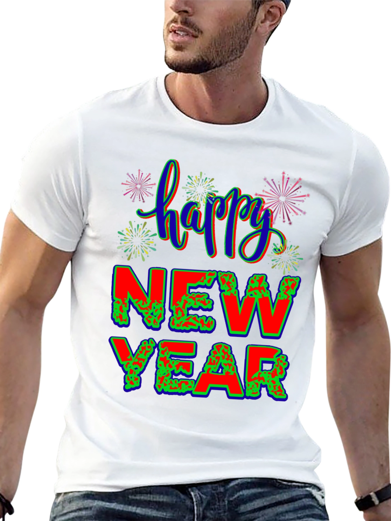 Black Happy New Year Graphic Tee view 13
