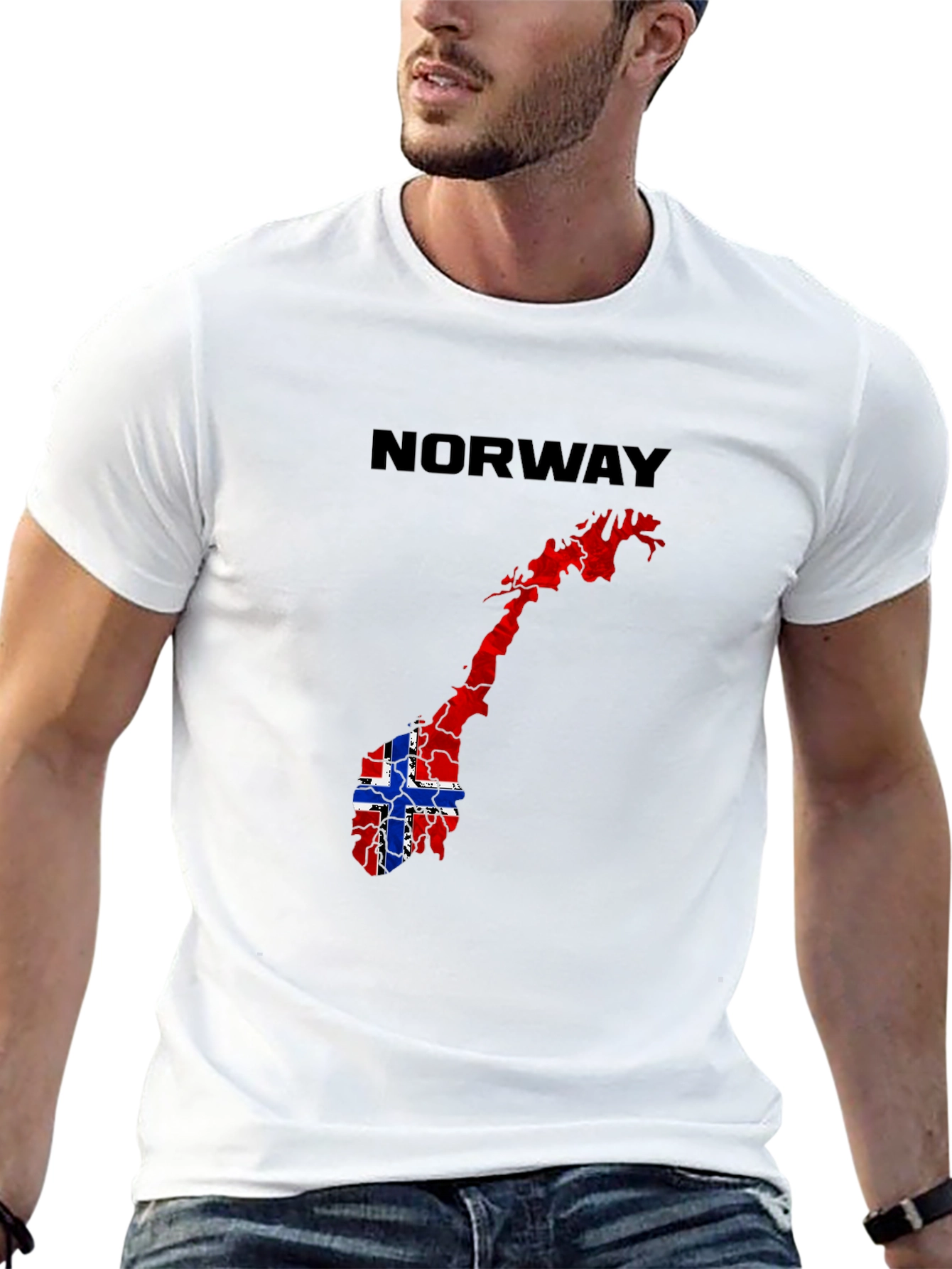 Norway Flag Map Graphic T-Shirt - 13