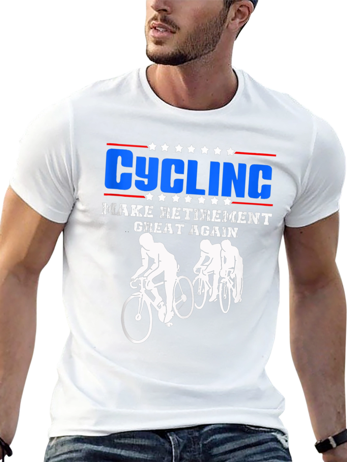 Black Cycling Make Retirement Great Again T-Shirt view 13