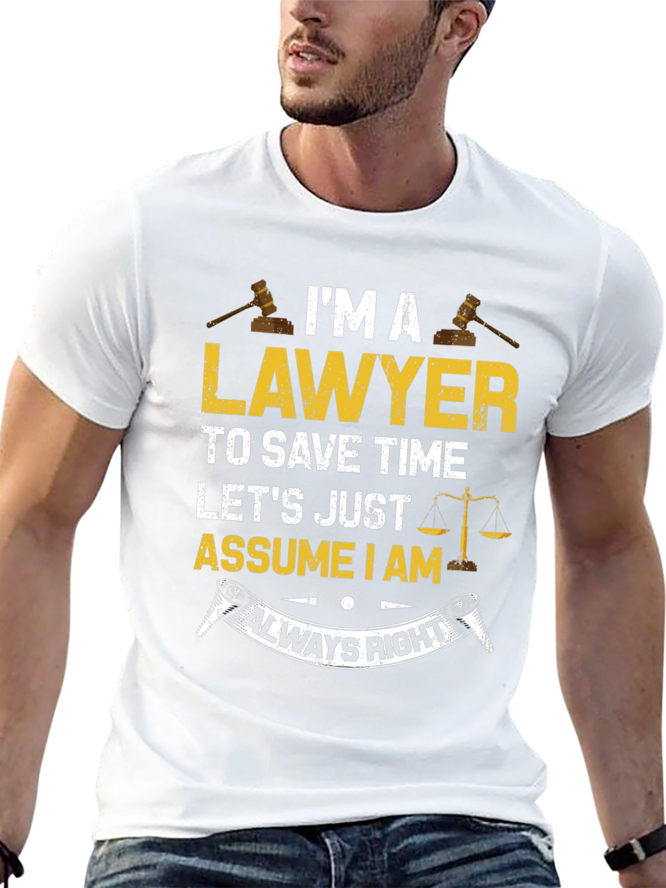 Black Lawyer Always Right Graphic T-Shirt view 13