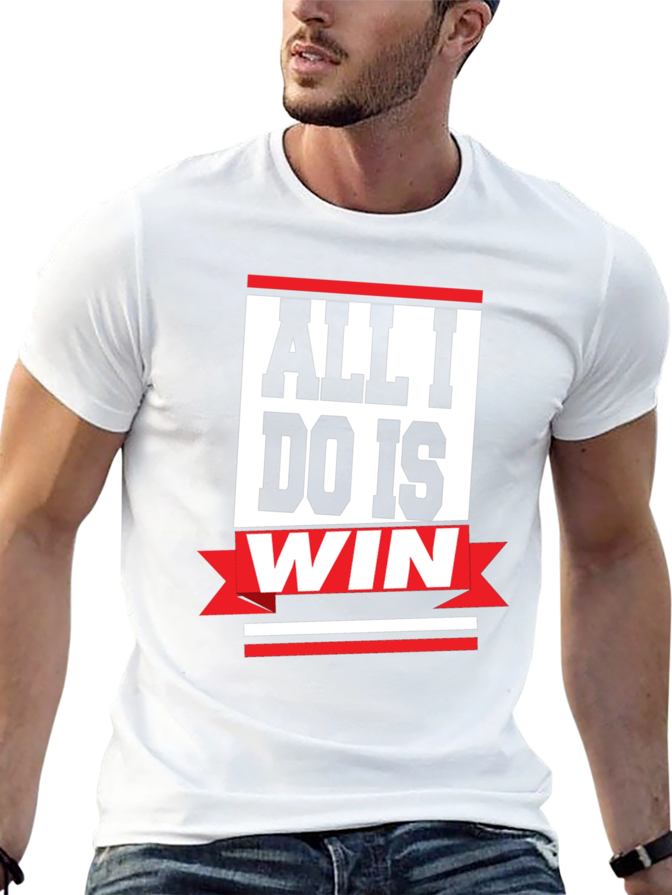 Black All I Do Is Win T-Shirt view 13