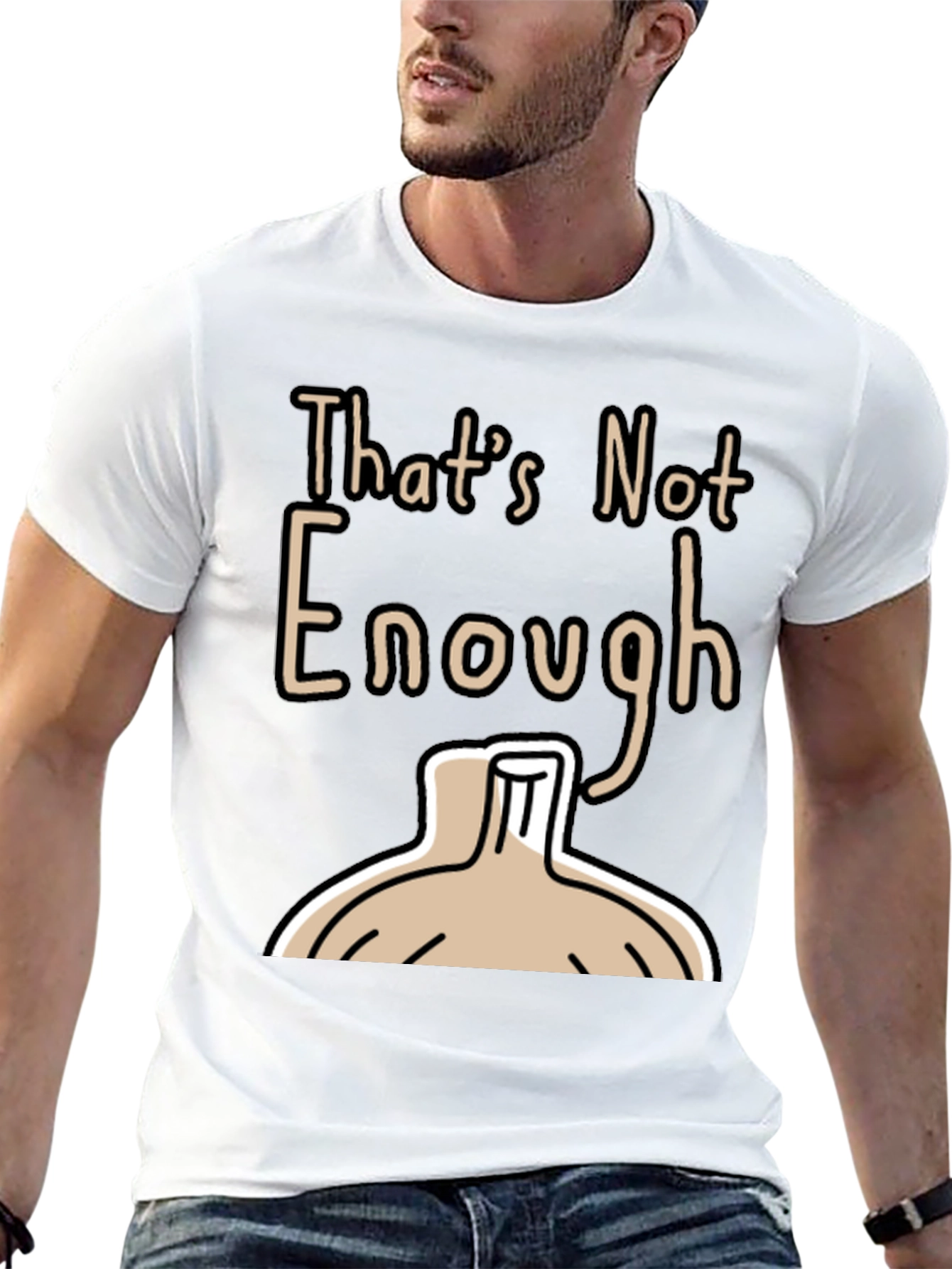 Black That's Not Enough T-Shirt - Funny Onion Design view 13