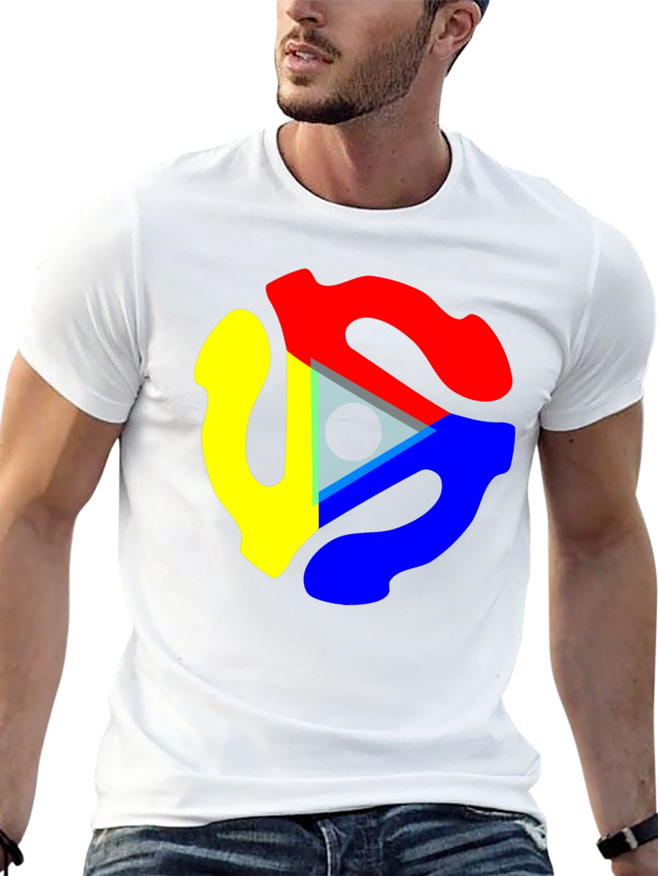 Black Abstract Color Swirl Graphic T-Shirt - Modern Art Tee view 13