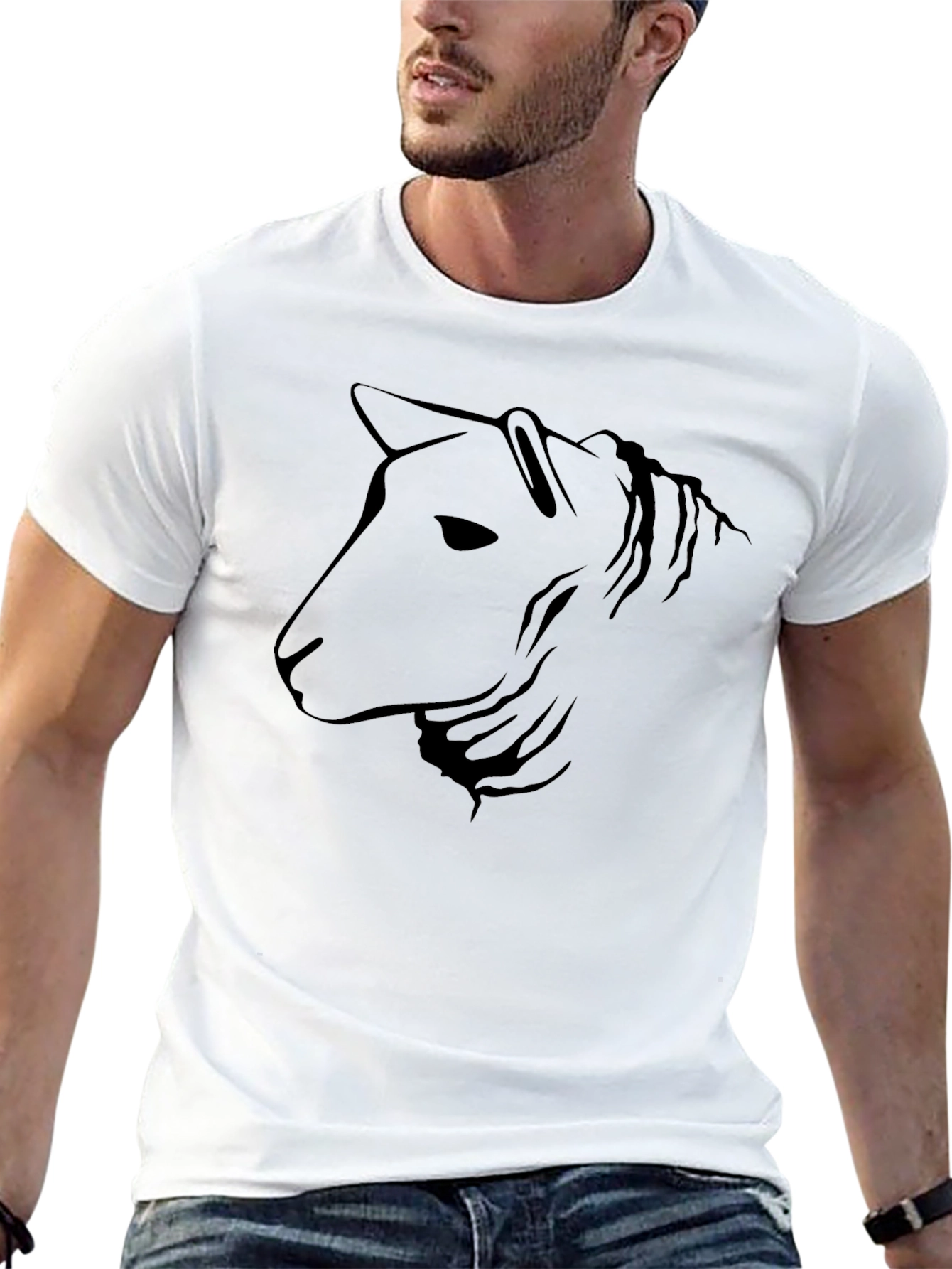 Black Stylized Horse Graphic Tee - Black view 13