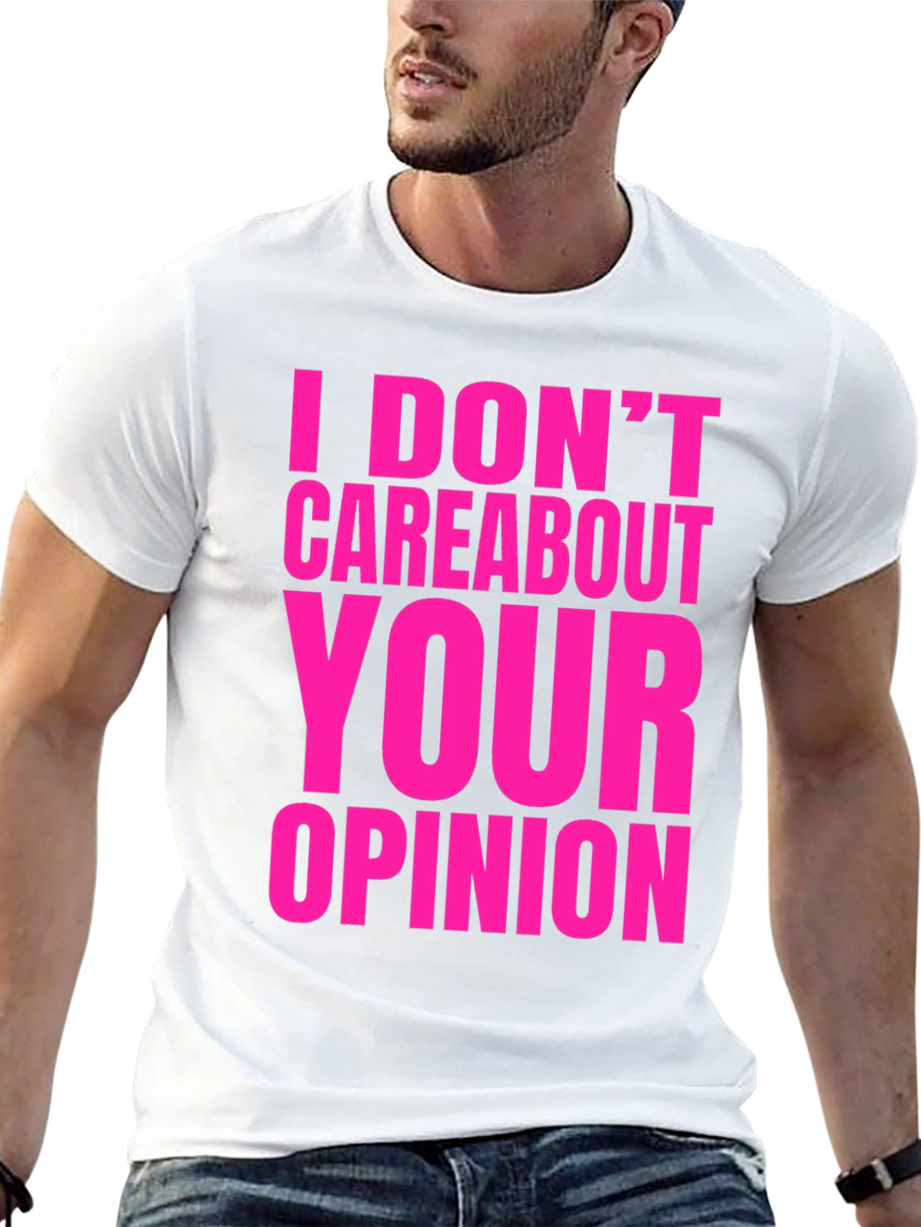 Black I Don't Care About Your Opinion Graphic Tee view 13