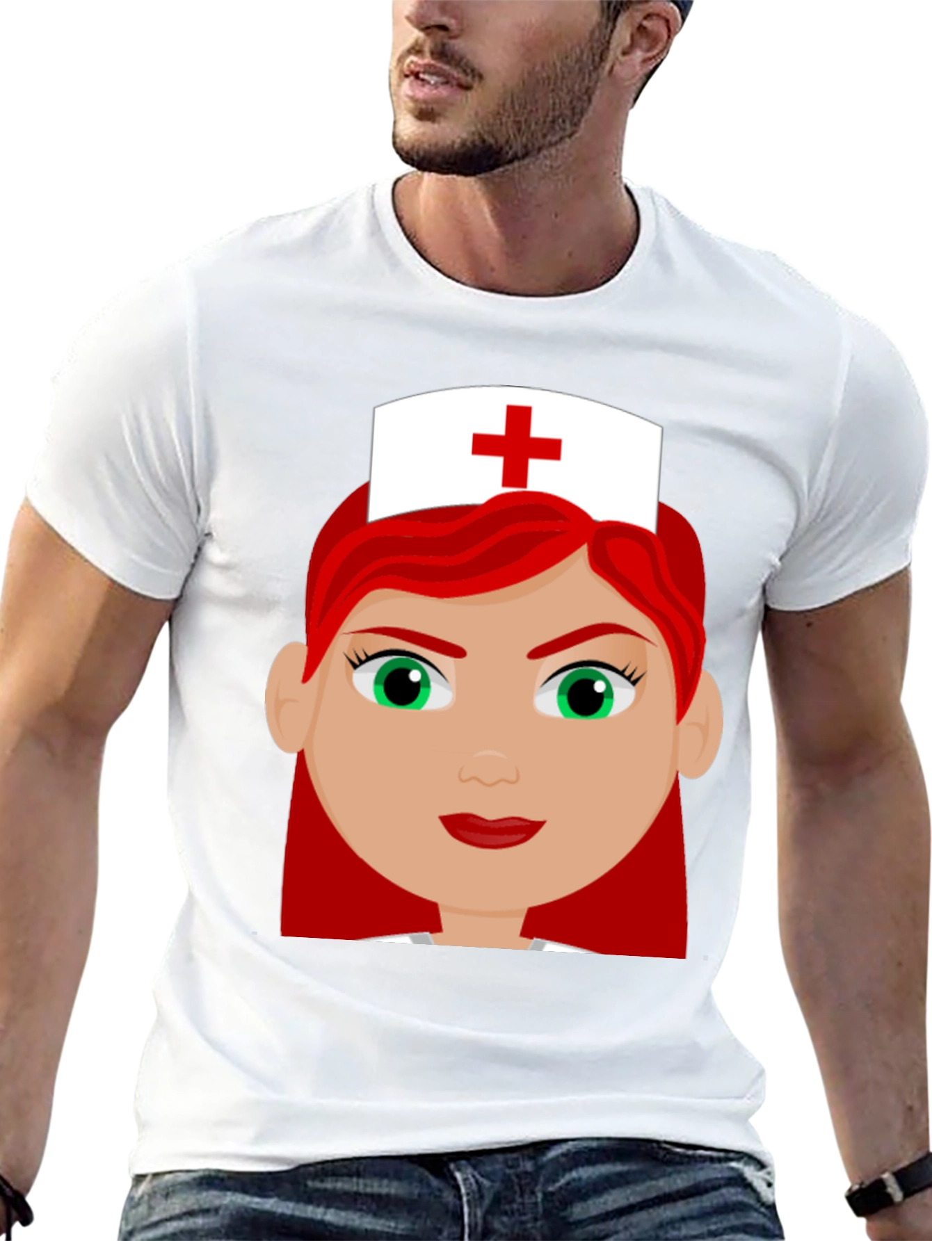 Black Nurse Cartoon Graphic T-Shirt view 13