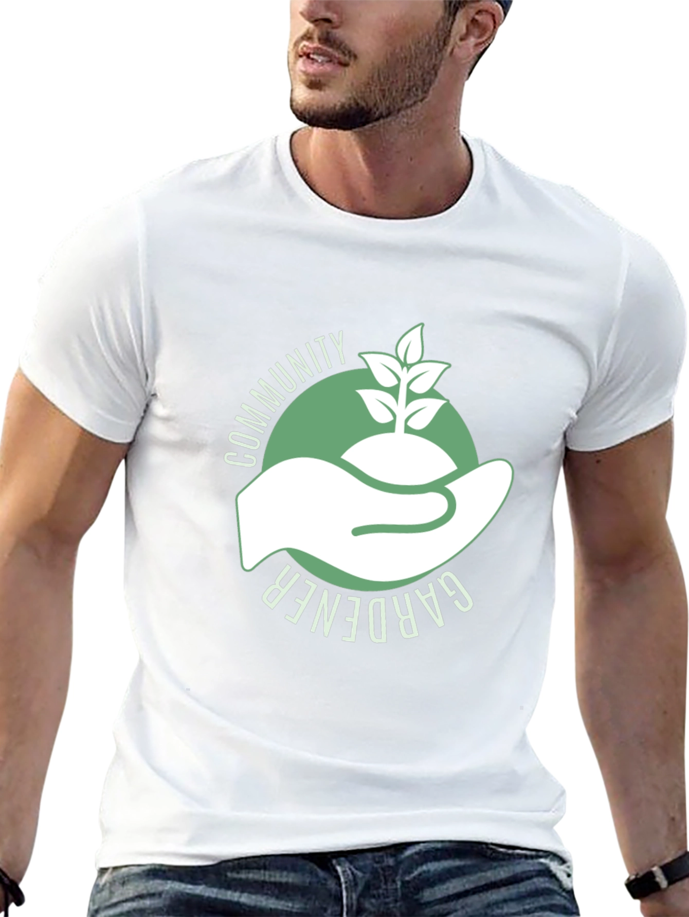 Black Community Gardener Black T-Shirt - Eco-Friendly Design view 13