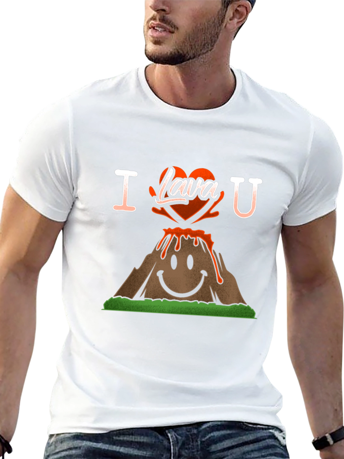 I Lava You T-Shirt - Volcano Heart Graphic Tee - 13