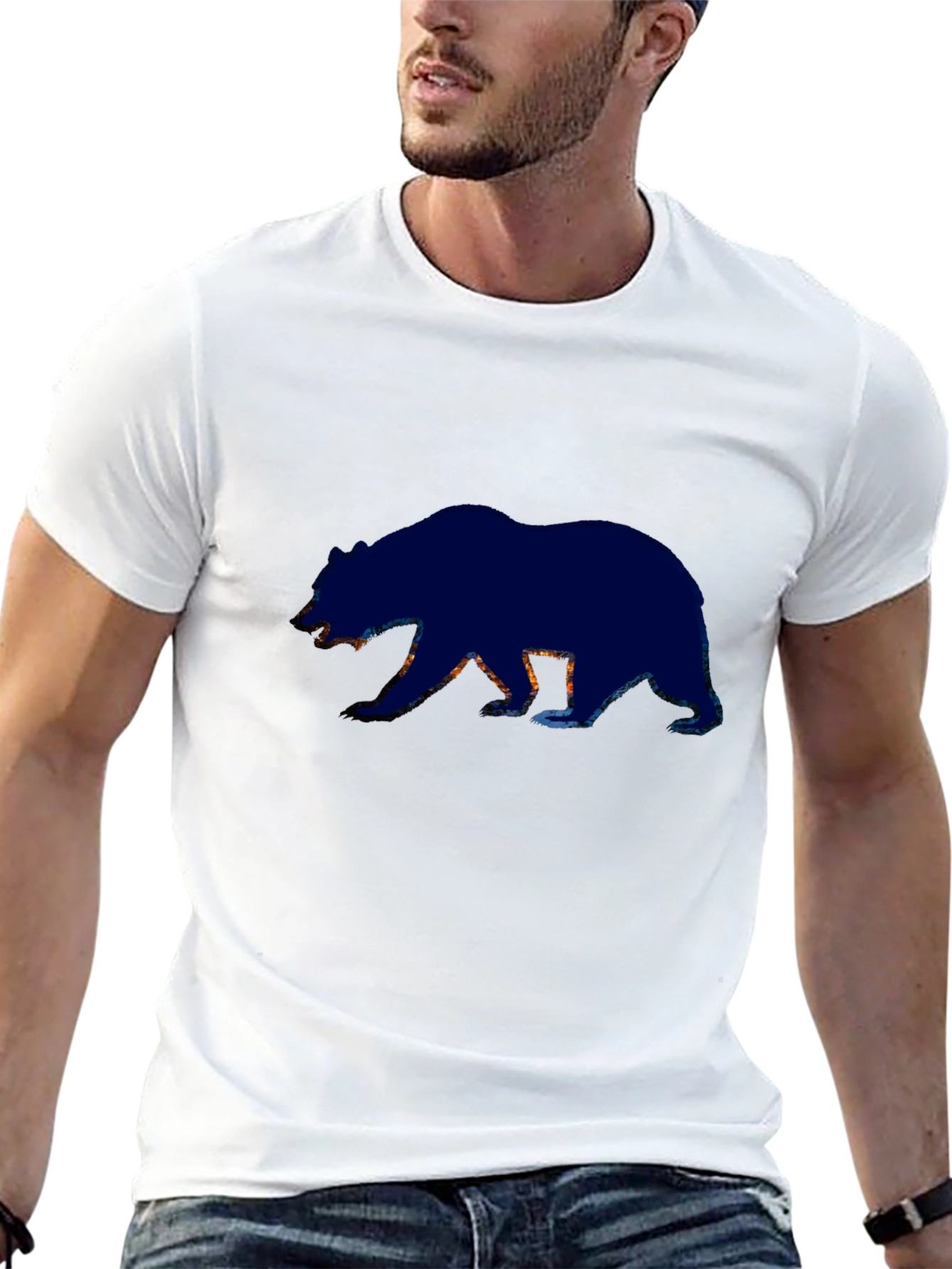 Black Bear Silhouette Graphic Tee - Black view 13