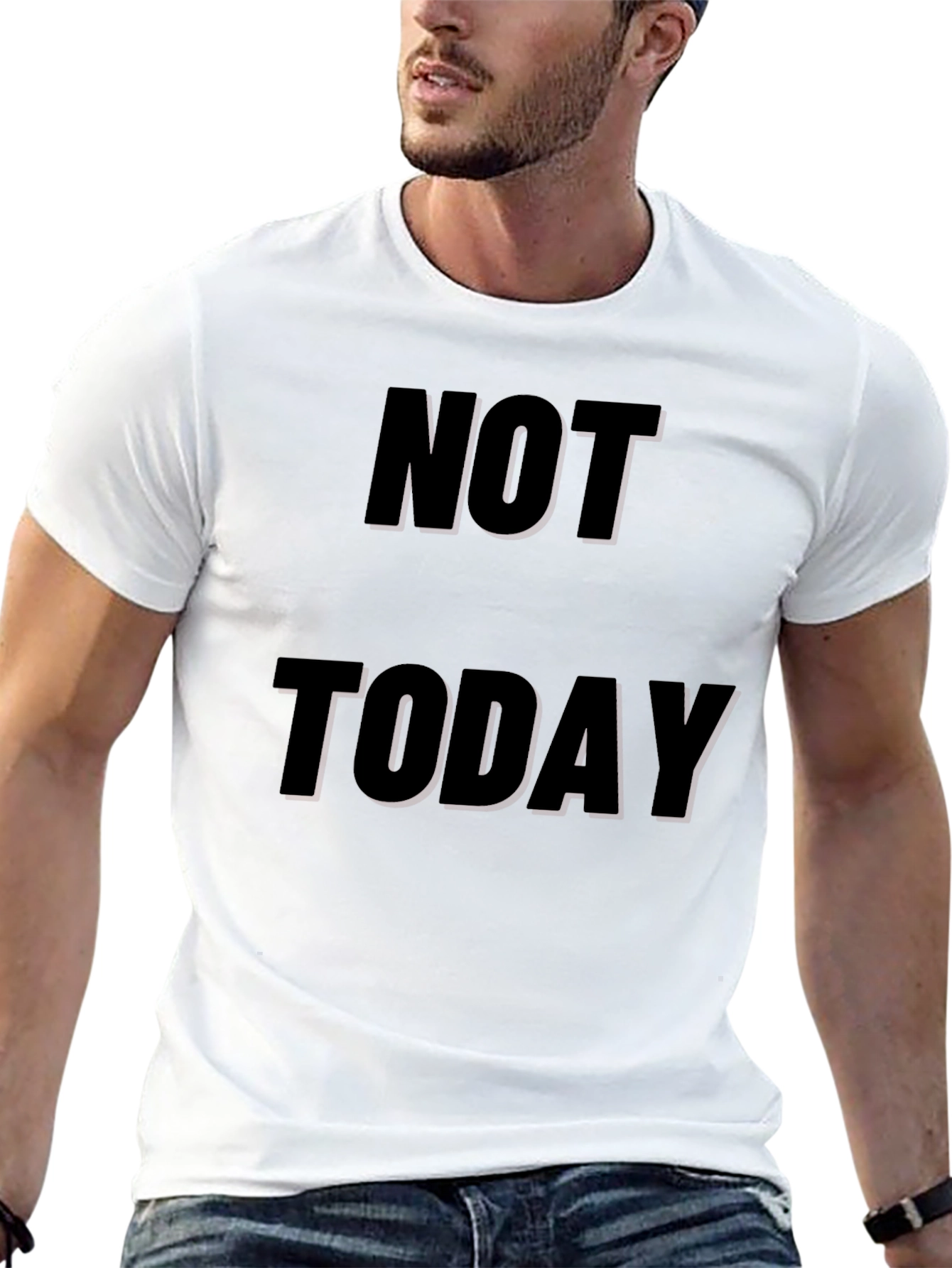 Black Not Today Black Graphic Tee view 13