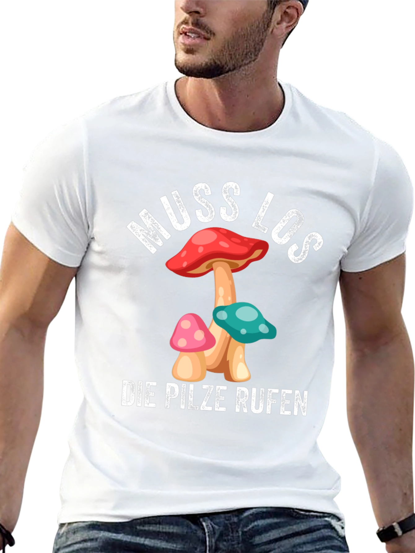 Black Muss Los Die Pilze Rufen Mushroom T-Shirt view 13