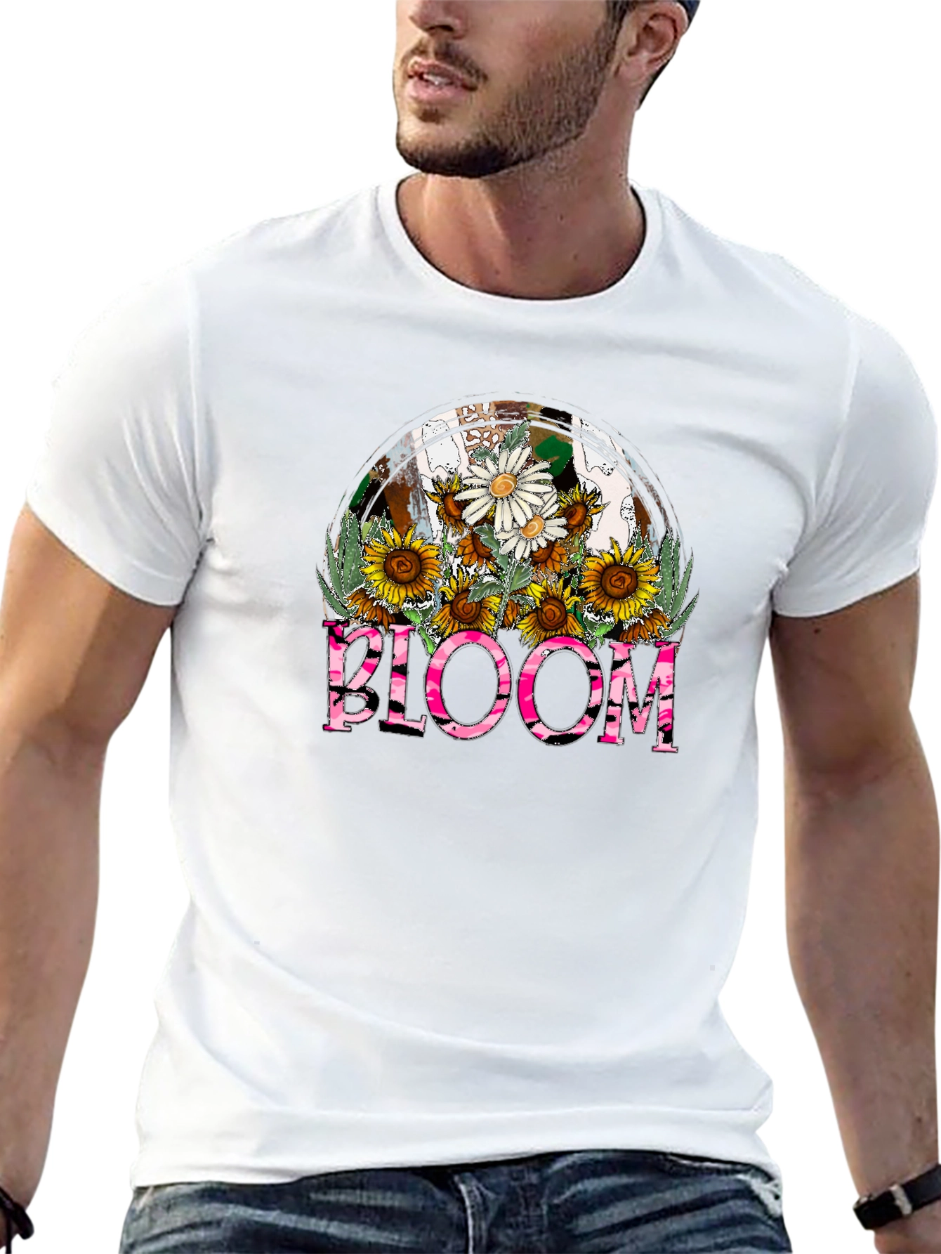 Black Bloom Floral Graphic T-Shirt - Stylish Casual Tee view 13