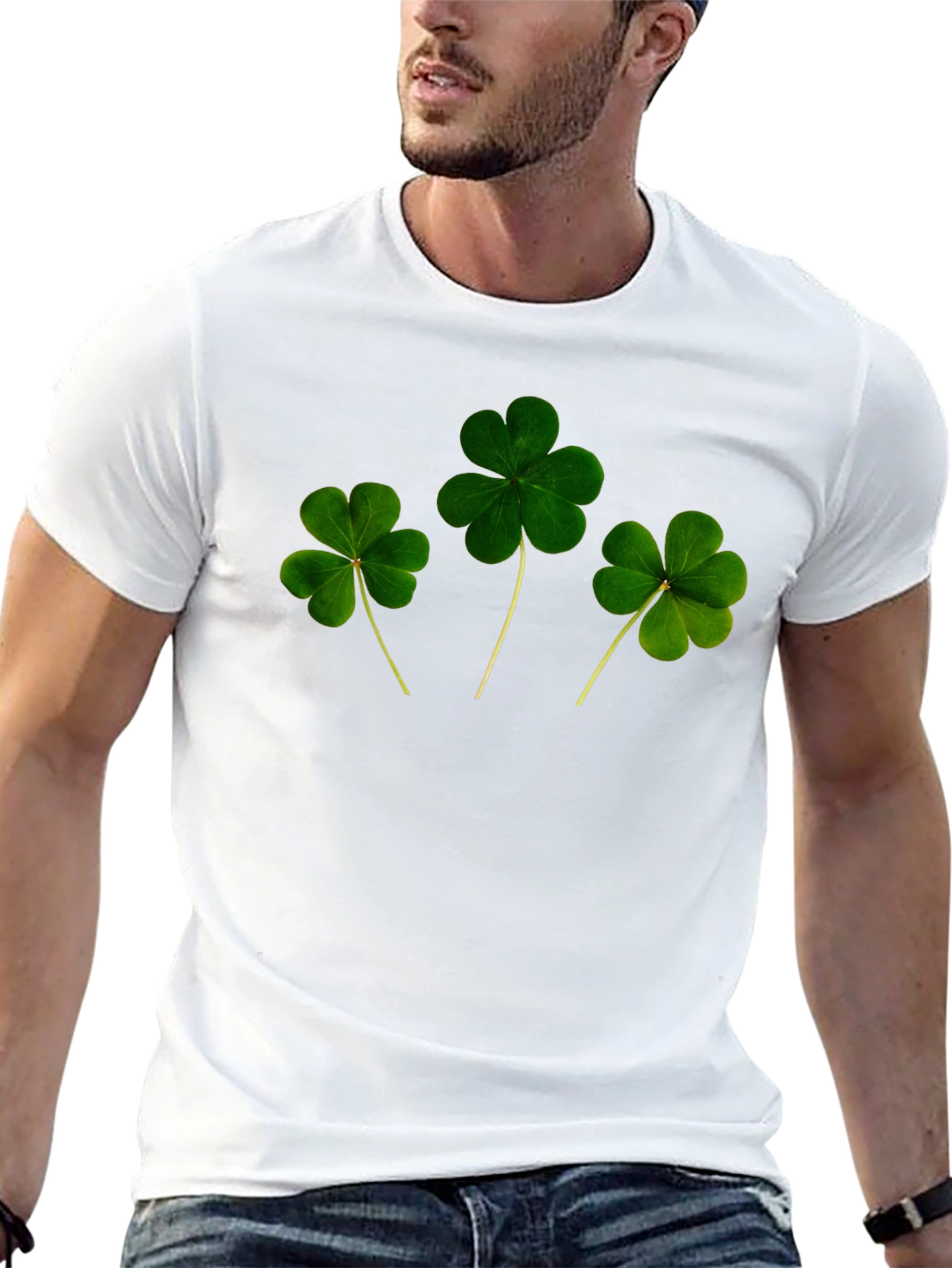 Black Lucky Clover T-Shirt - St. Patrick's Day view 13