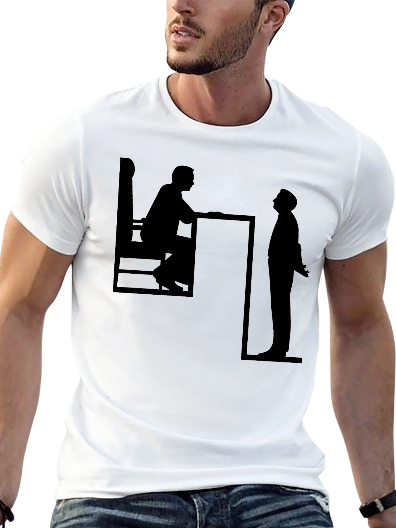 Black Silhouette Conversation Black T-Shirt view 13