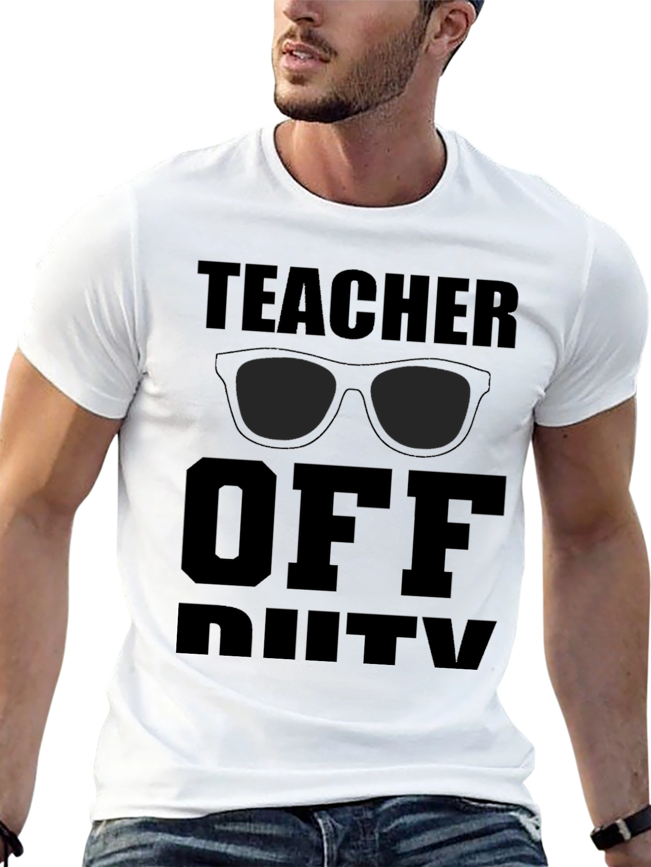 Black Teacher Off Duty T-Shirt - Summer Break Relax Mode view 13