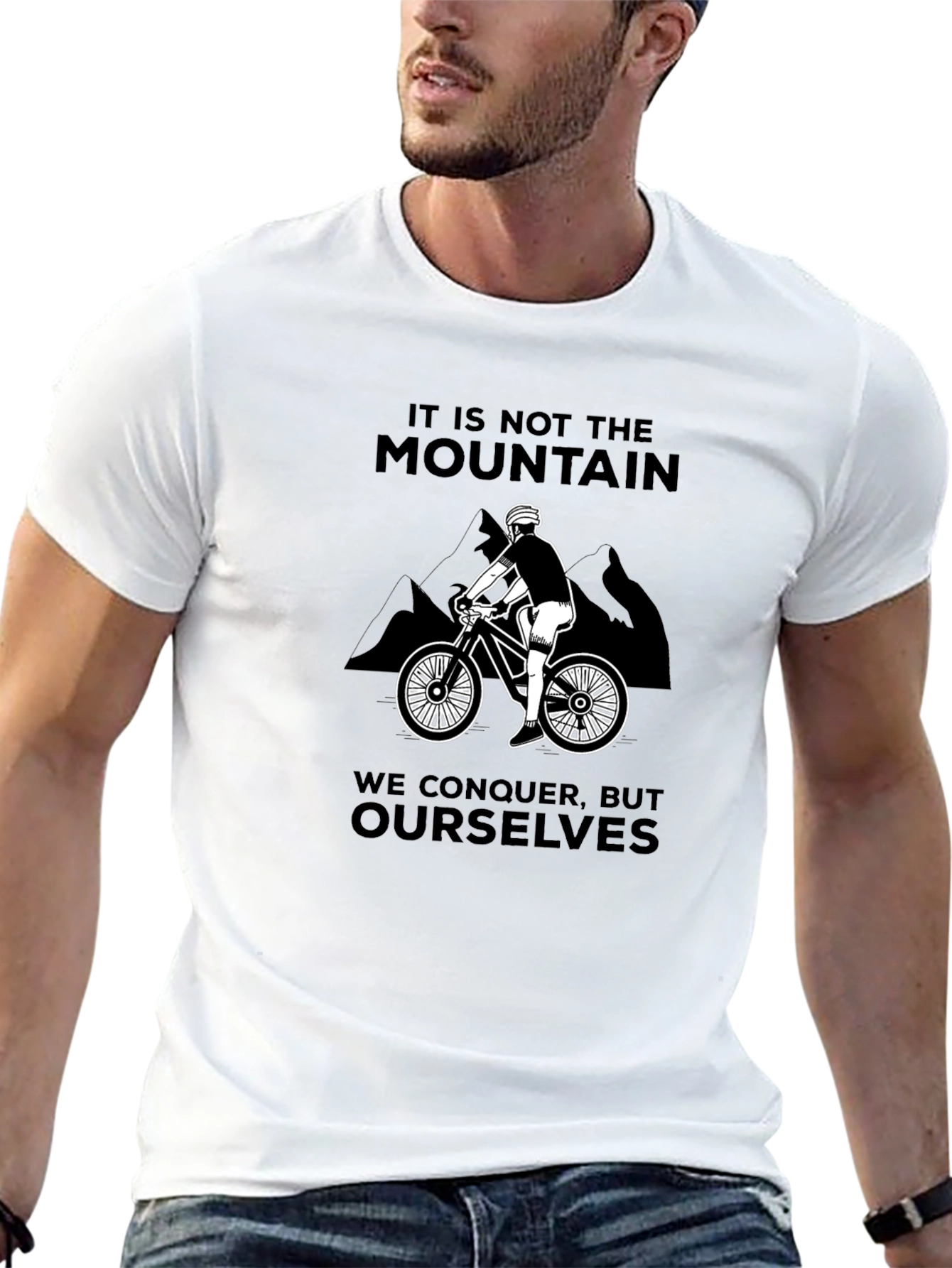Black Mountain Biking T-Shirt - Conquer Yourself view 13