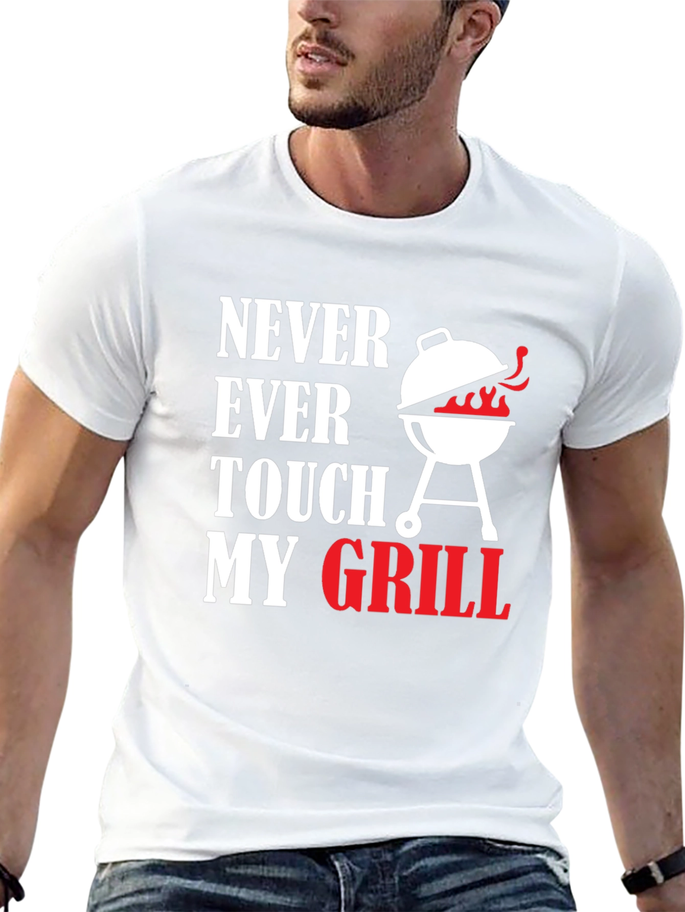Black Never Ever Touch My Grill T-Shirt view 13