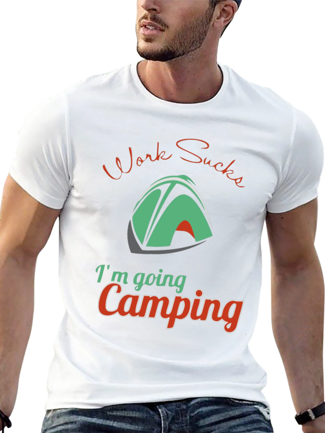 Black Work Sucks, I'm Going Camping T-Shirt view 13