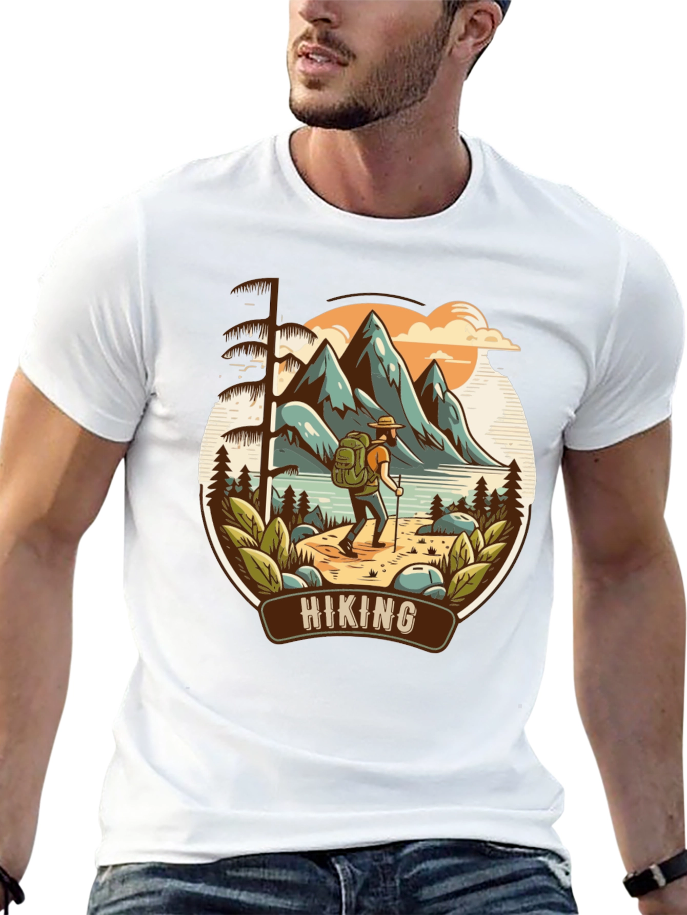 Black Hiking Adventure Graphic Tee view 13