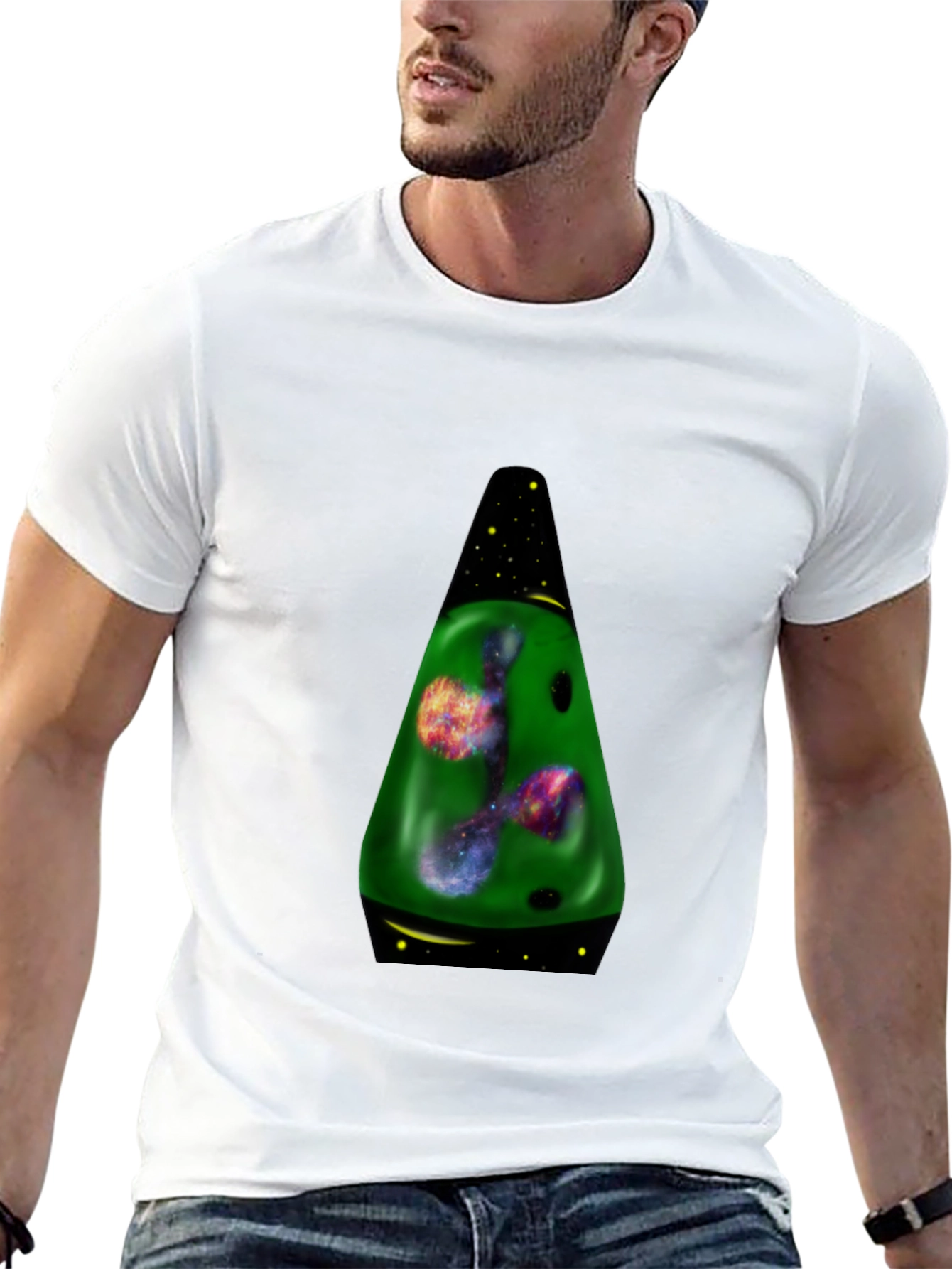 Black Galaxy Lava Lamp Graphic T-Shirt view 13