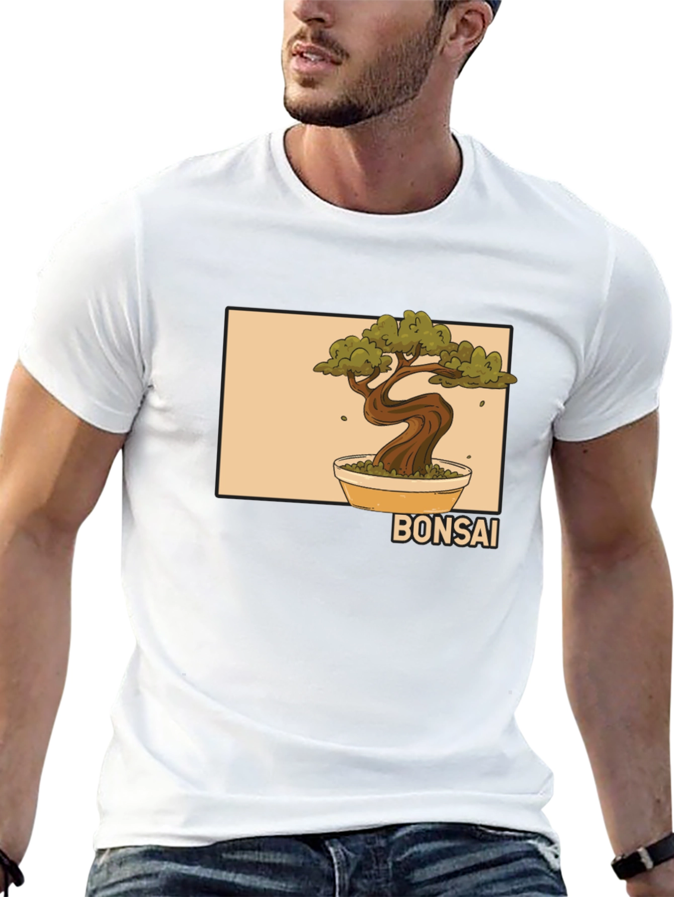Black Bonsai Tree Graphic Black T-Shirt view 13