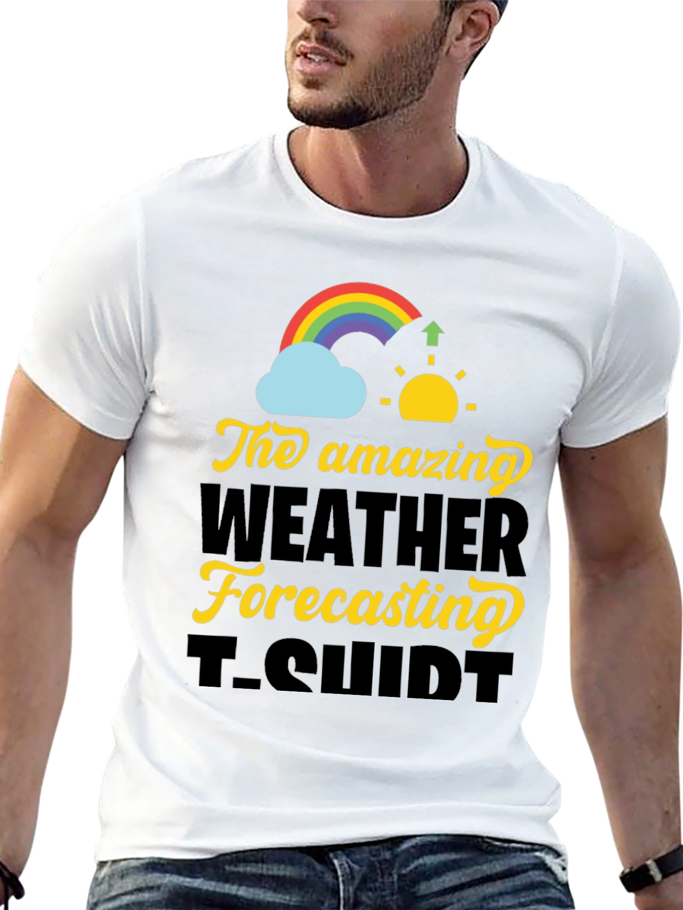 Black Amazing Weather Forecasting T-Shirt view 13