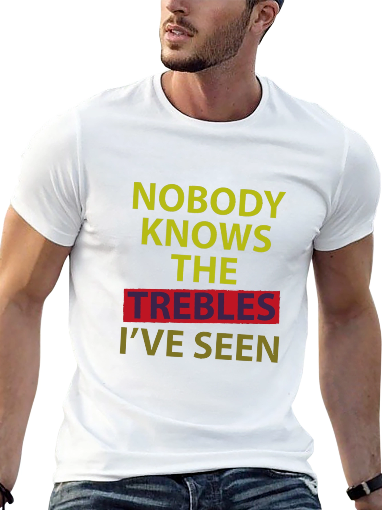 Black Nobody Knows The Trebles I've Seen T-Shirt view 13