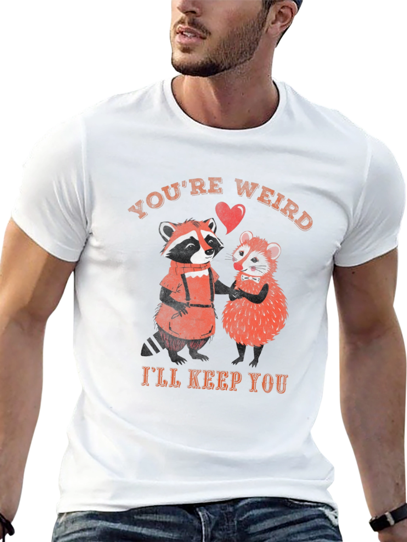 Black You're Weird, I'll Keep You Graphic Tee view 13
