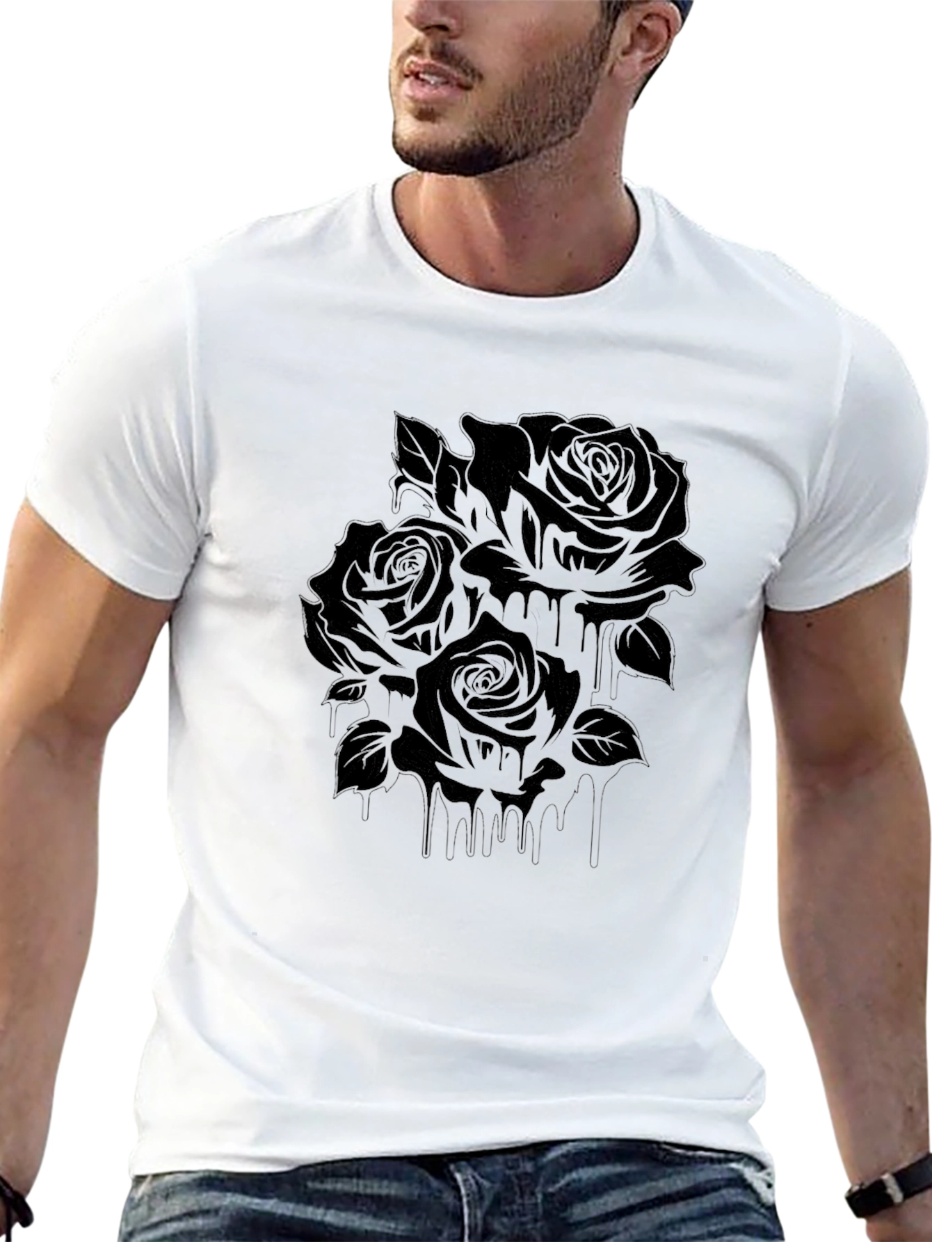 Black Black Roses Graphic T-Shirt view 13