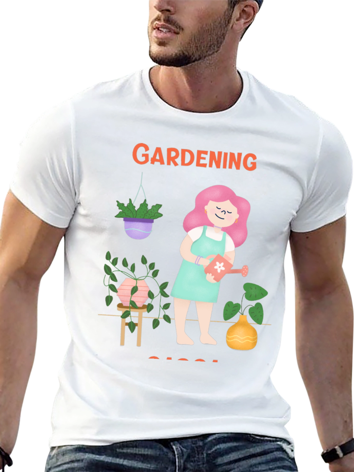 Black Gardening T-Shirt Cute Plant Lover Tee view 13
