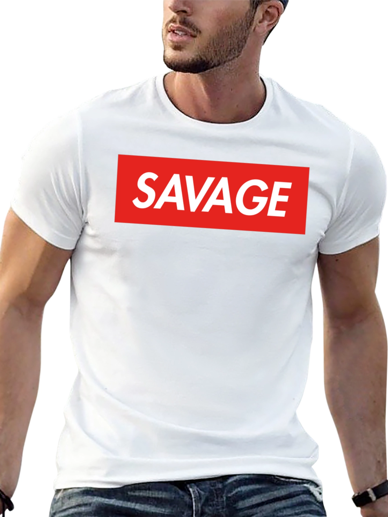 Black Savage Graphic Tee - Bold Statement T-Shirt view 13
