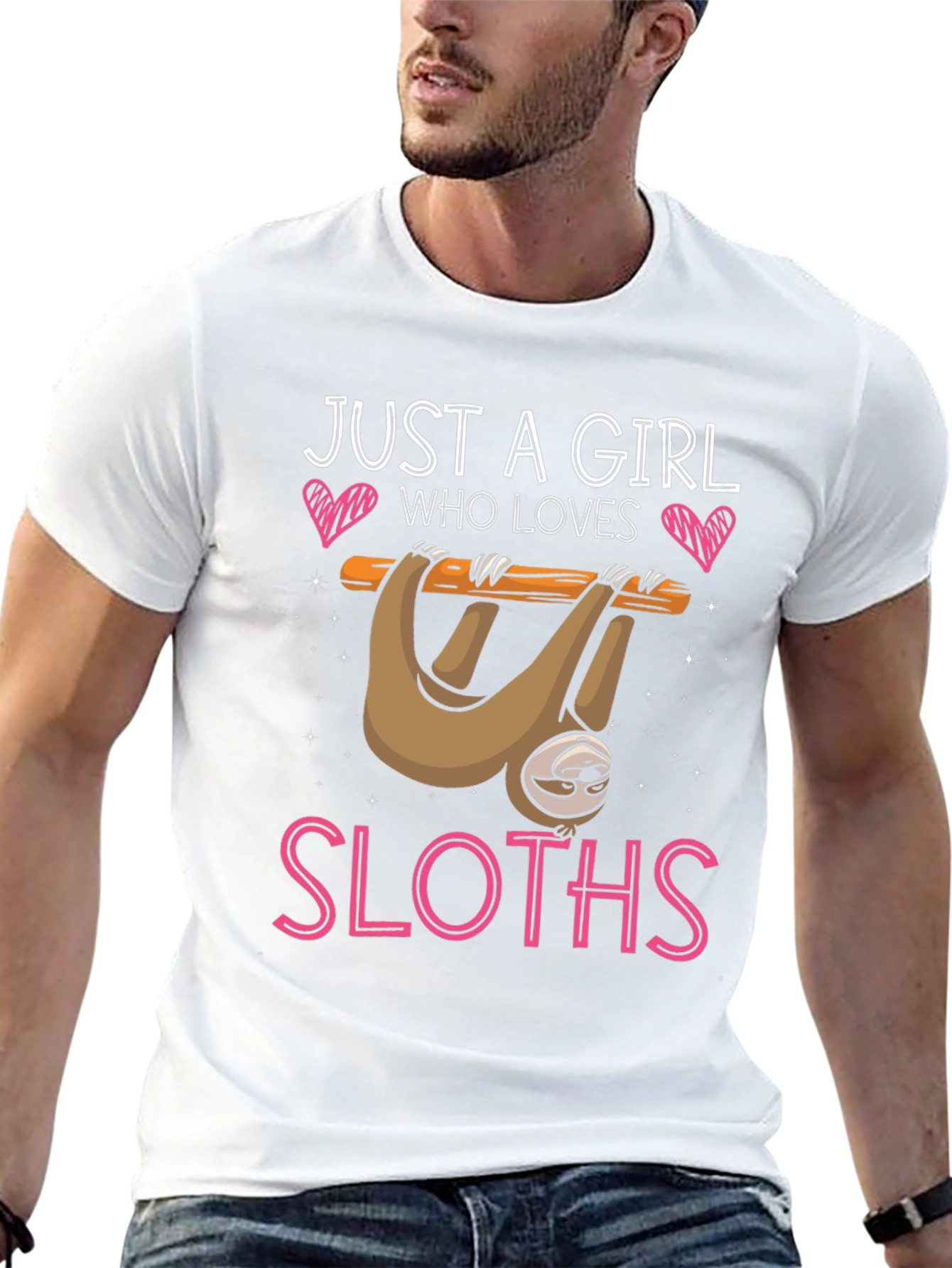 Black Girl Loves Sloths T-Shirt - Cute Sloth Design view 13