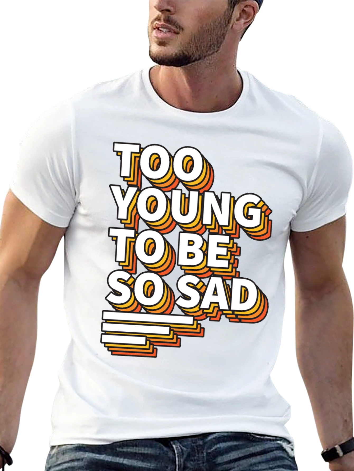 Black Too Young To Be So Sad Graphic Tee view 13