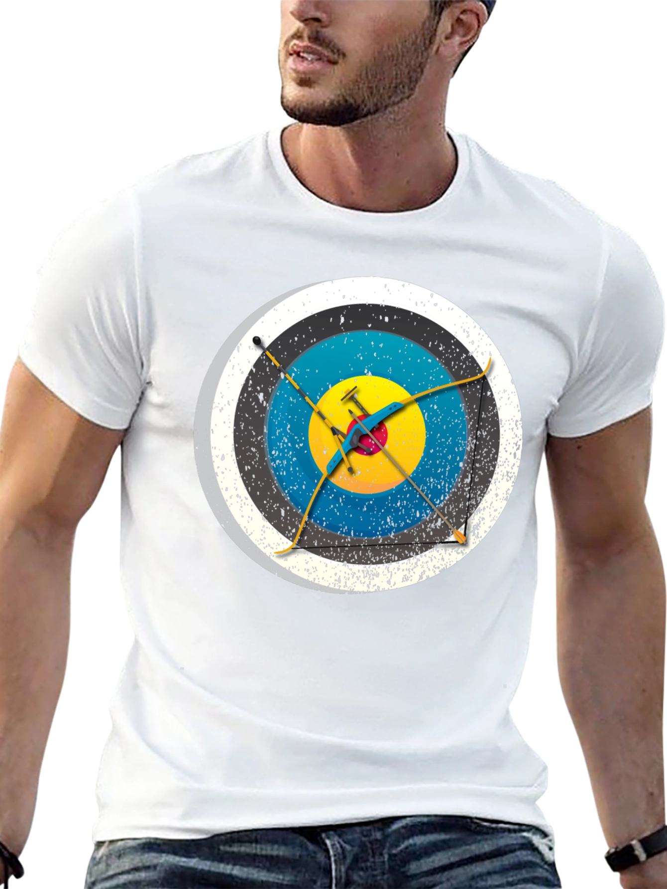 Black Archery Target Graphic T-Shirt view 13