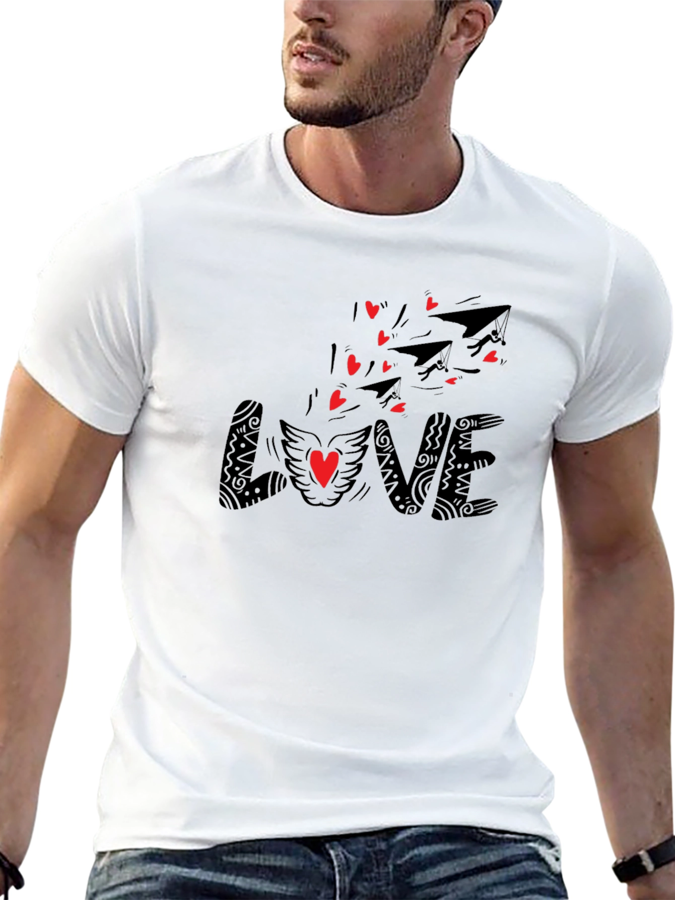 Black Love Heart T-Shirt - Valentine's Day view 13