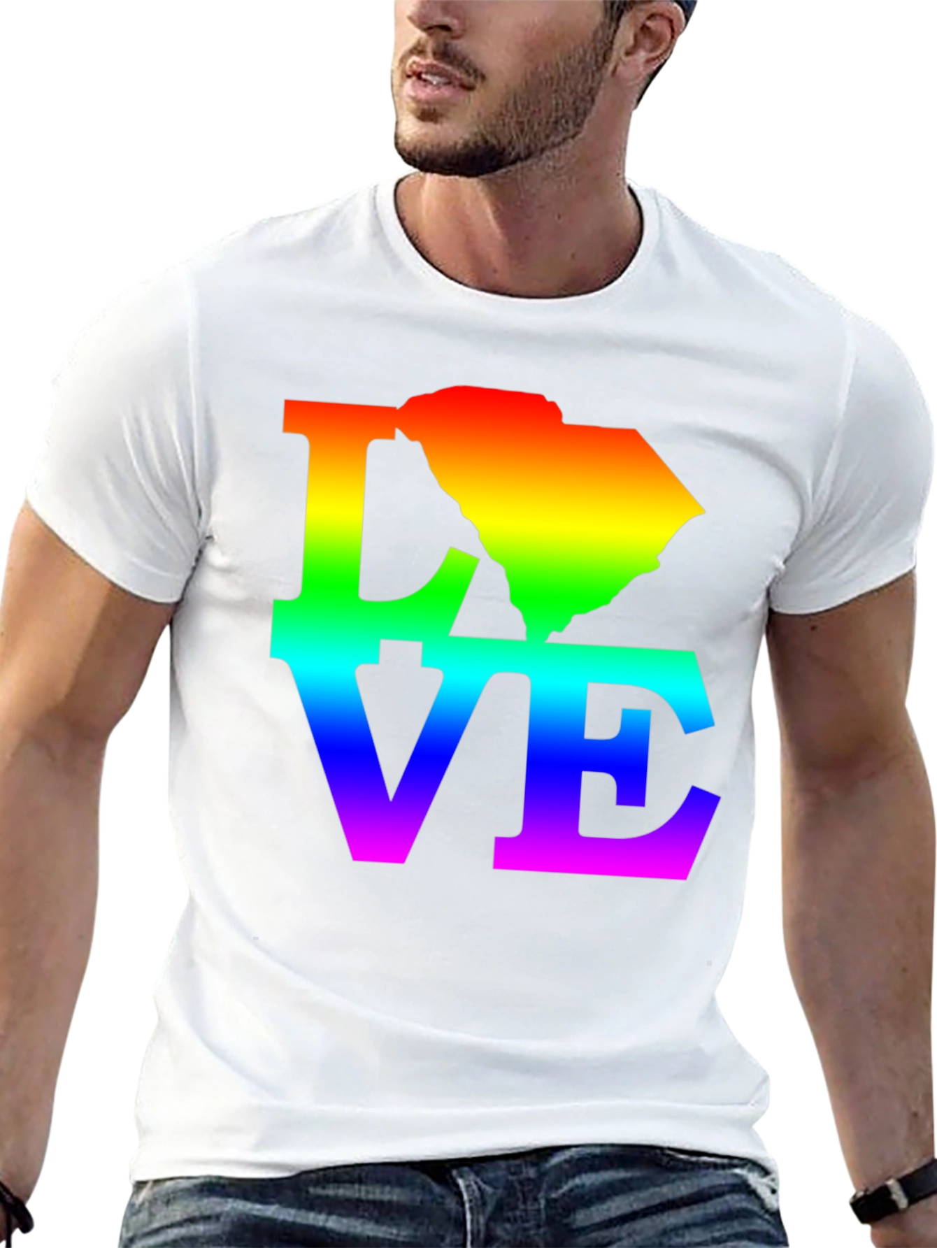 Black Rainbow South Carolina Love T-Shirt view 13