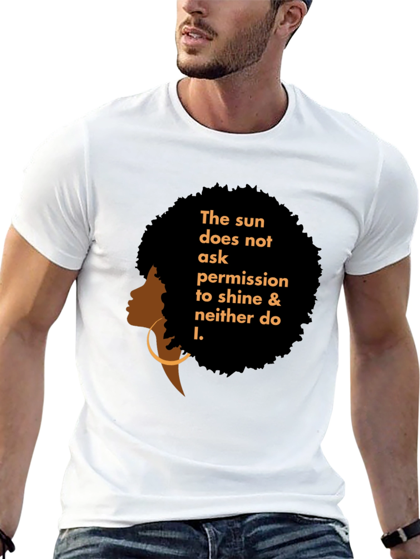 Black Empowered Woman Graphic Tee - Black view 13