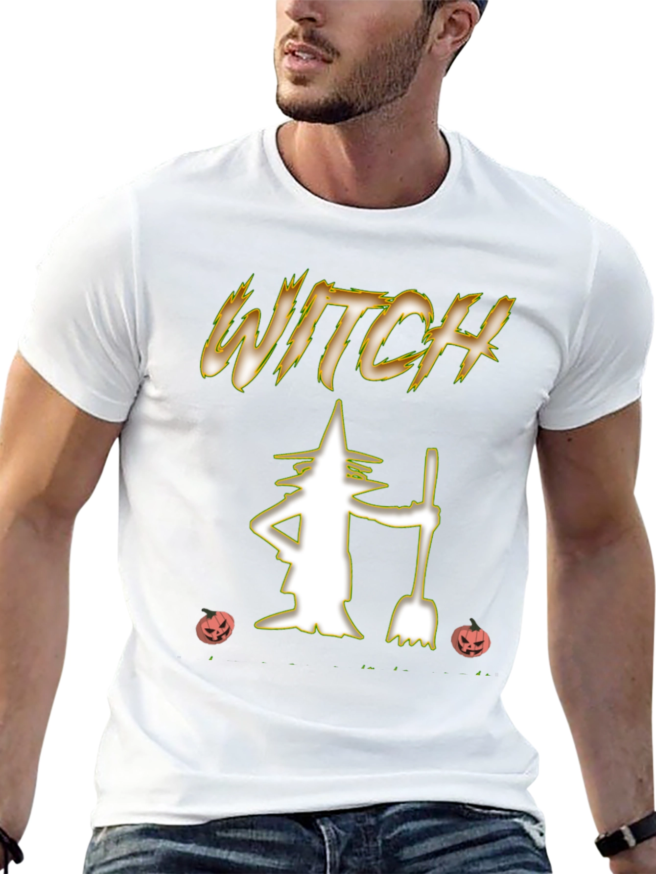 Black Witch Halloween T-Shirt view 13