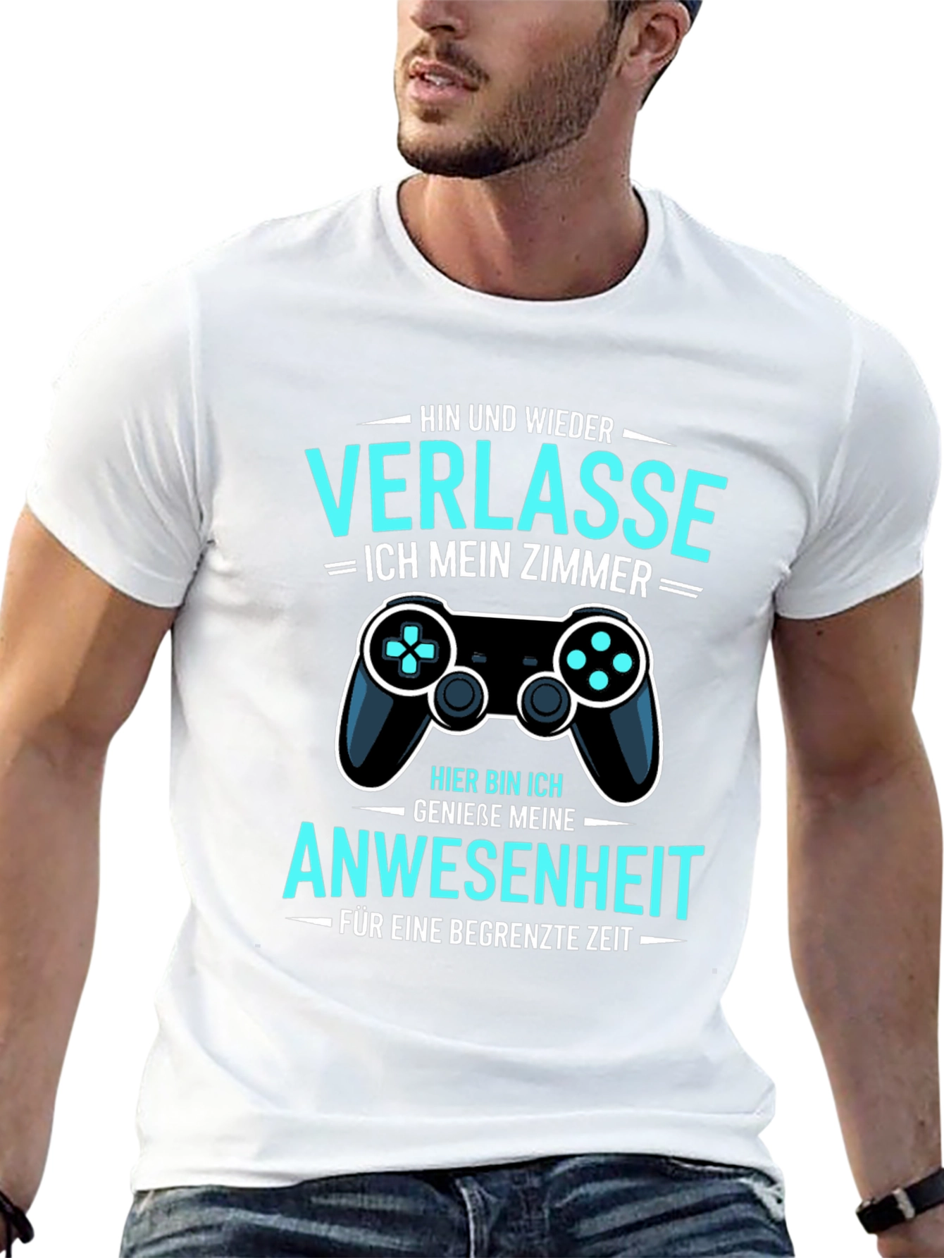 Black Gamer Humor T-Shirt: Verlasse Ich Mein Zimmer view 13
