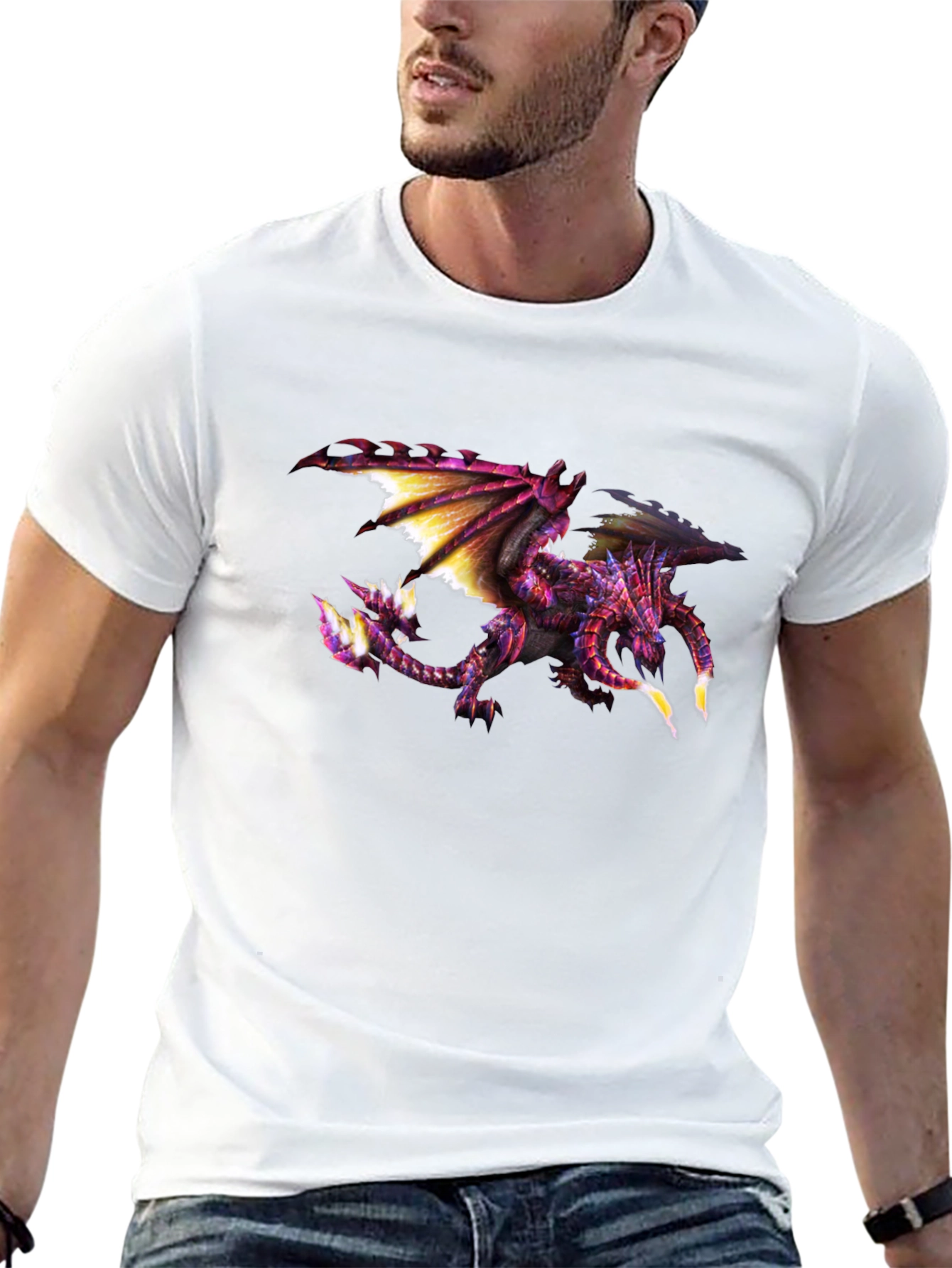 Black Dragon Graphic T-Shirt - Bold Black Tee view 13