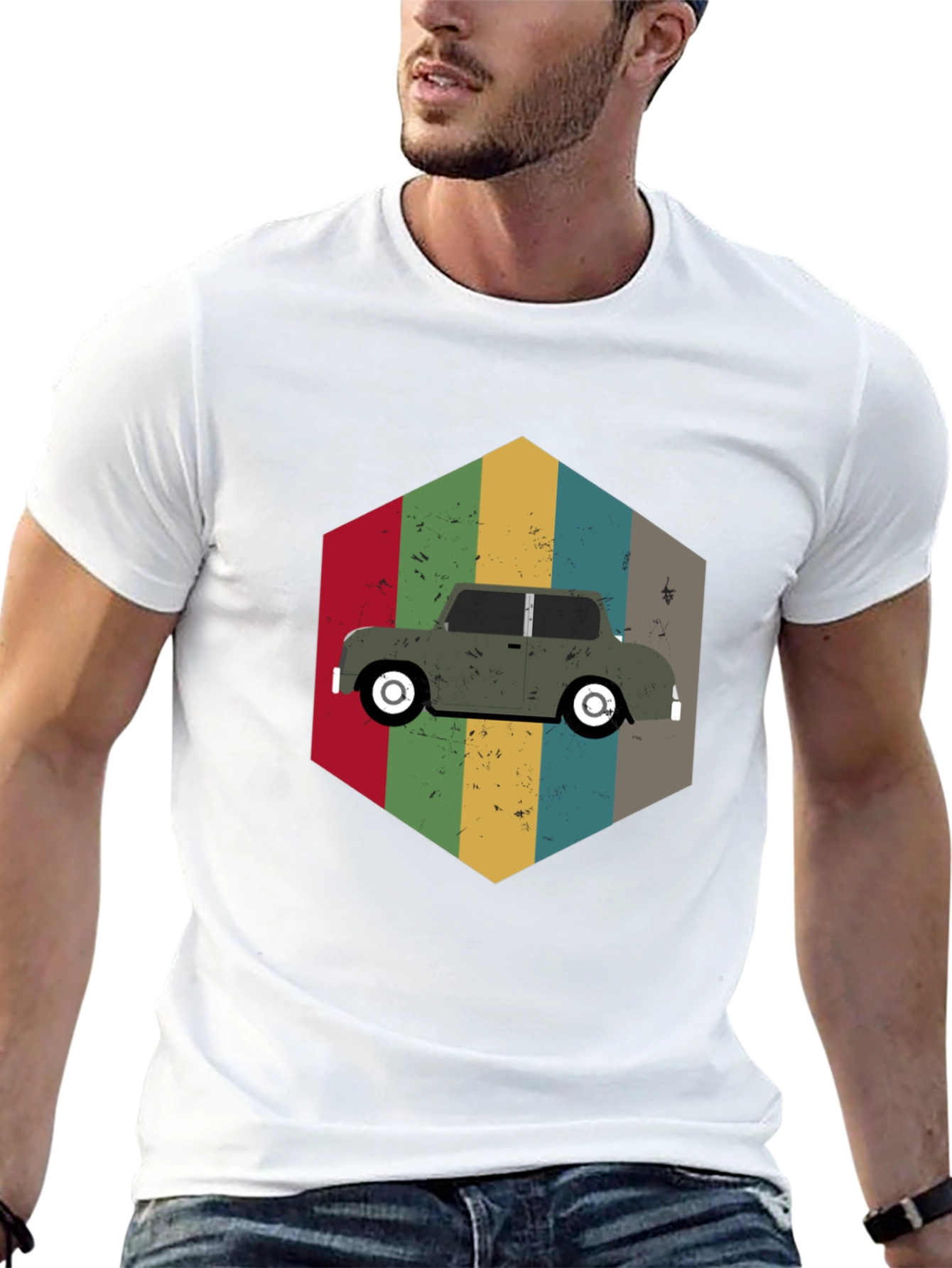 Black Vintage Car Graphic T-Shirt - Retro Style view 13
