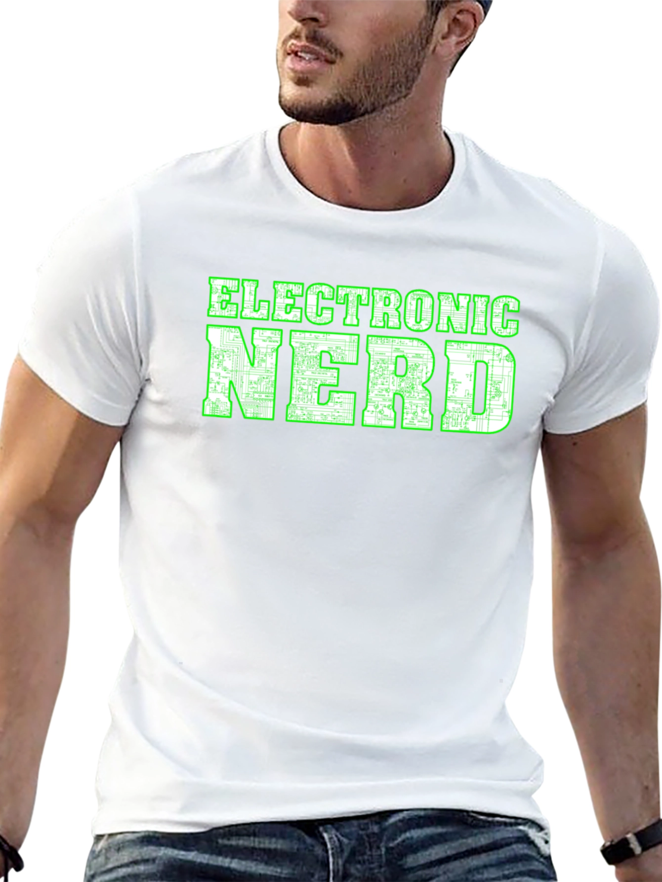 Black Electronic Nerd Graphic T-Shirt - Black view 13