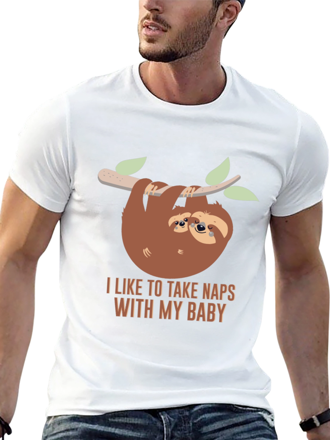 Nap Time Sloth T-Shirt - "I Like to Take Naps With My Baby" - 13