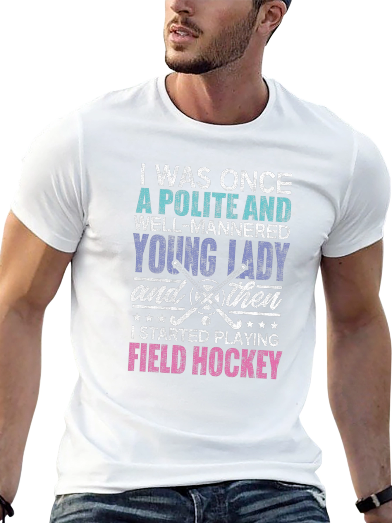 Black Polite Lady Field Hockey T-Shirt view 13