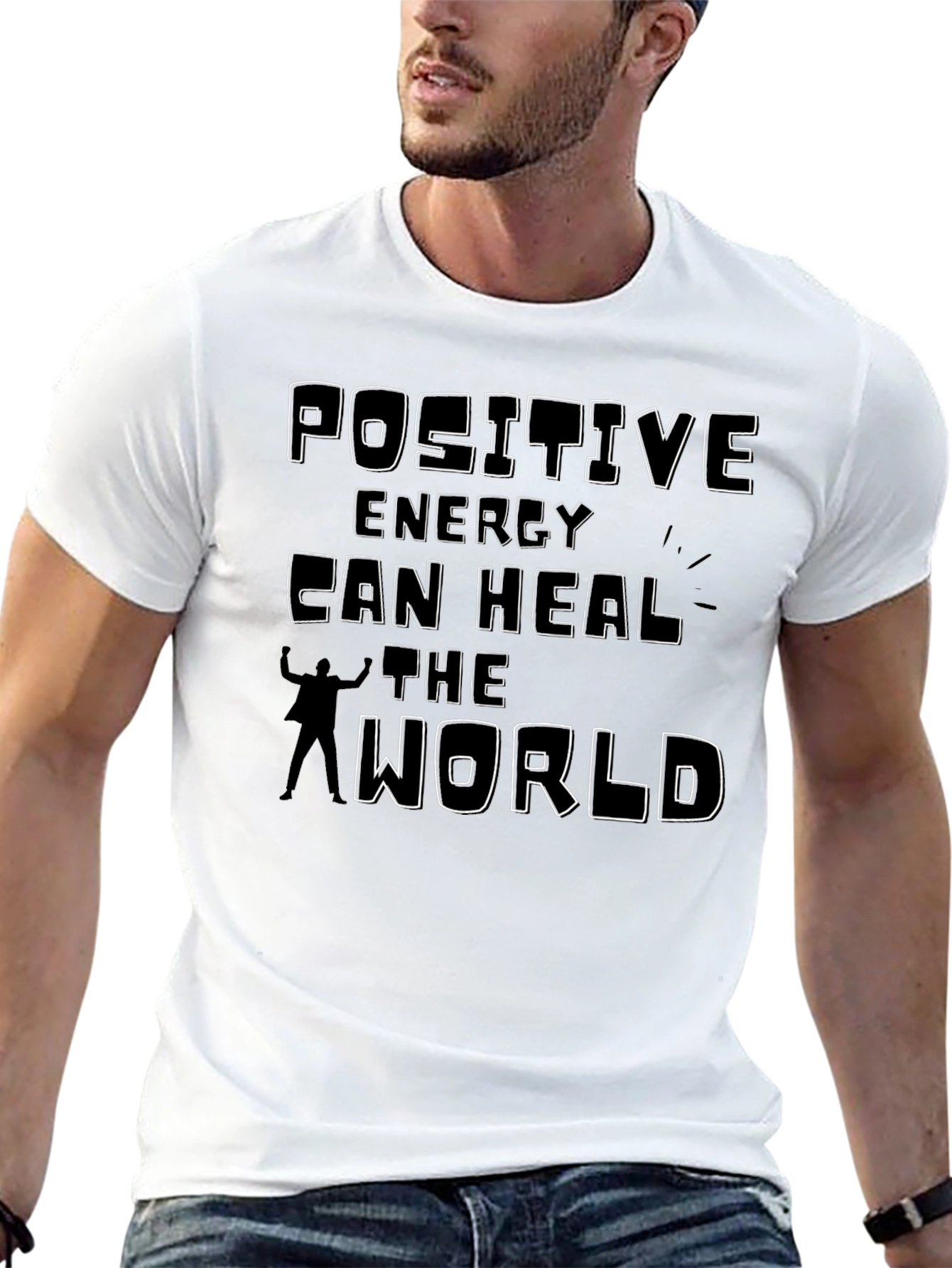 Black Positive Energy Can Heal the World T-Shirt view 13